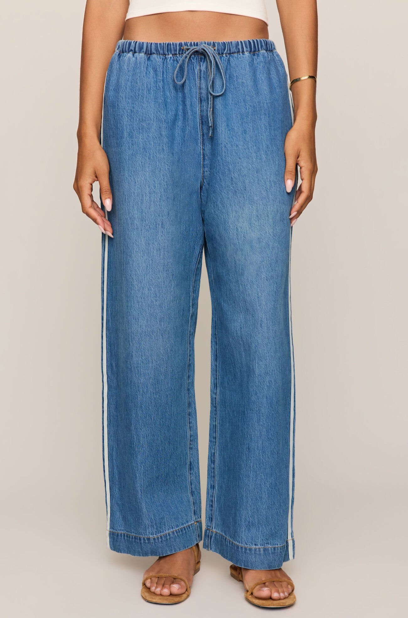 JIMWAG Damage Denim Pants ブルー The Sidelines Denim Track Pant – South Moon Under