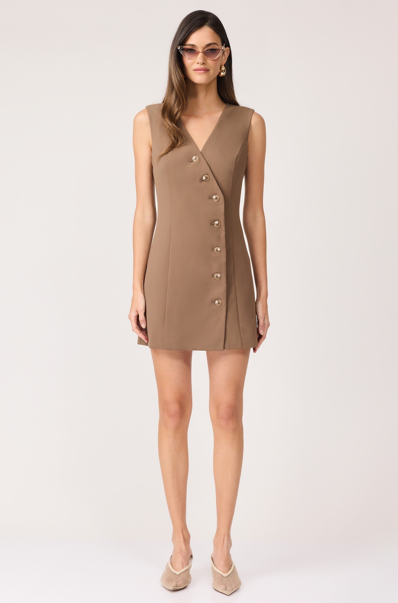Sandy Suit Mini Dress Coco Brown / L