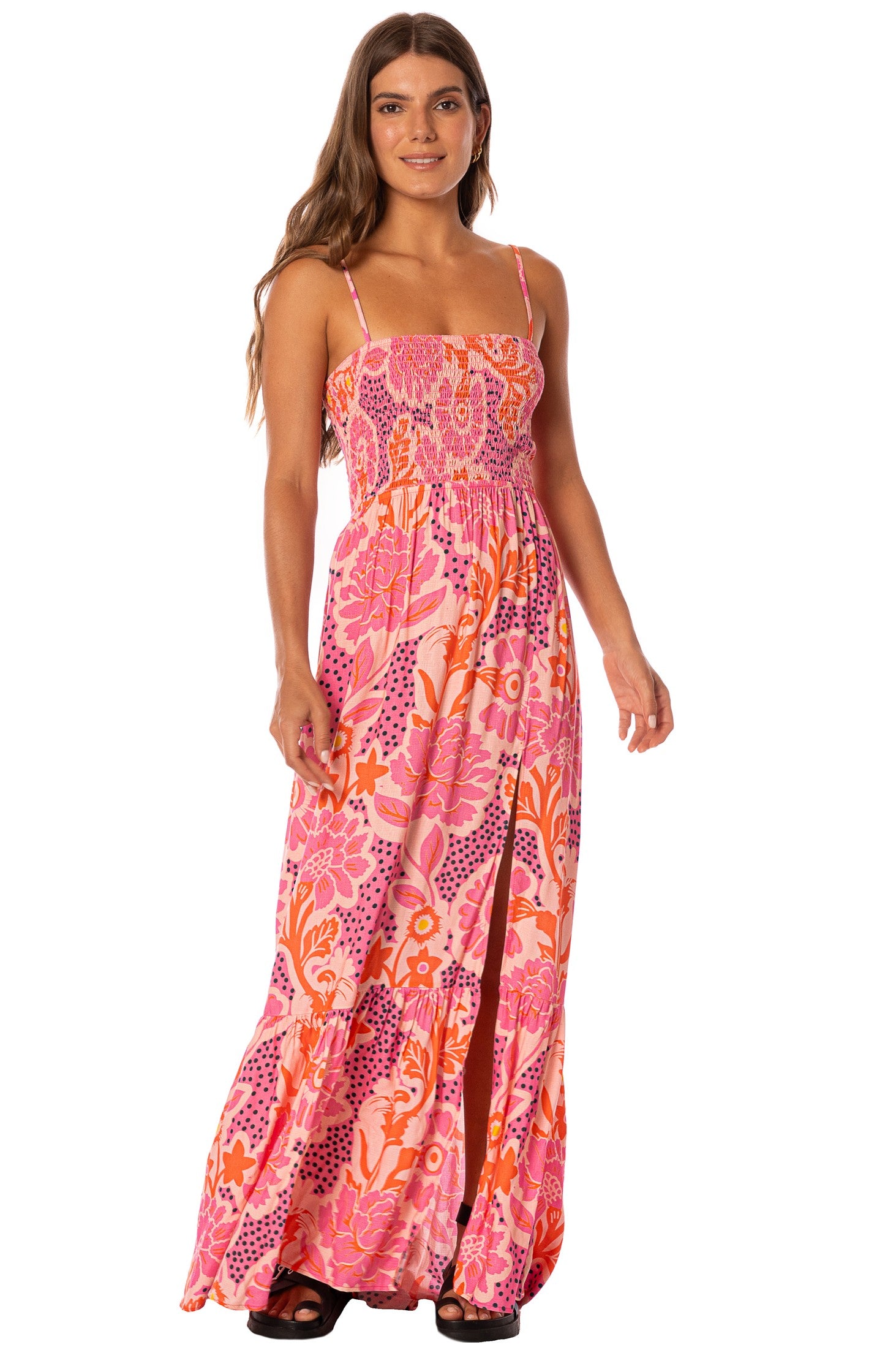 maaji maxi dress Blush Floral Lavinia Long LG / Pink Upload 18062025 St. John Evening by with sweet rings at Size:11