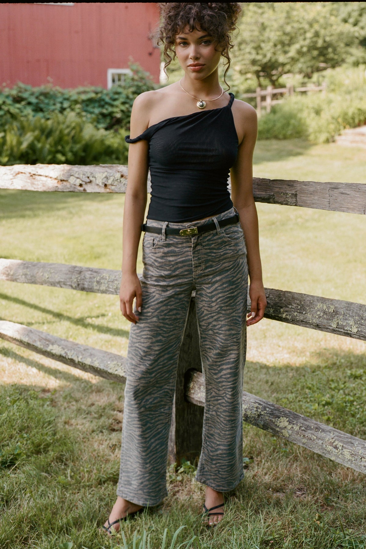 Faye Mesh Twist Strap Top