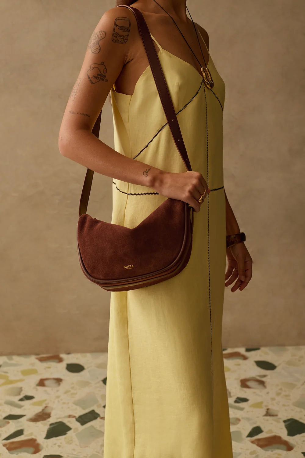 The Osimo Bag In Cocoa Suede