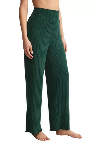 Dawn Smocked Rib Pant In Mistletoe