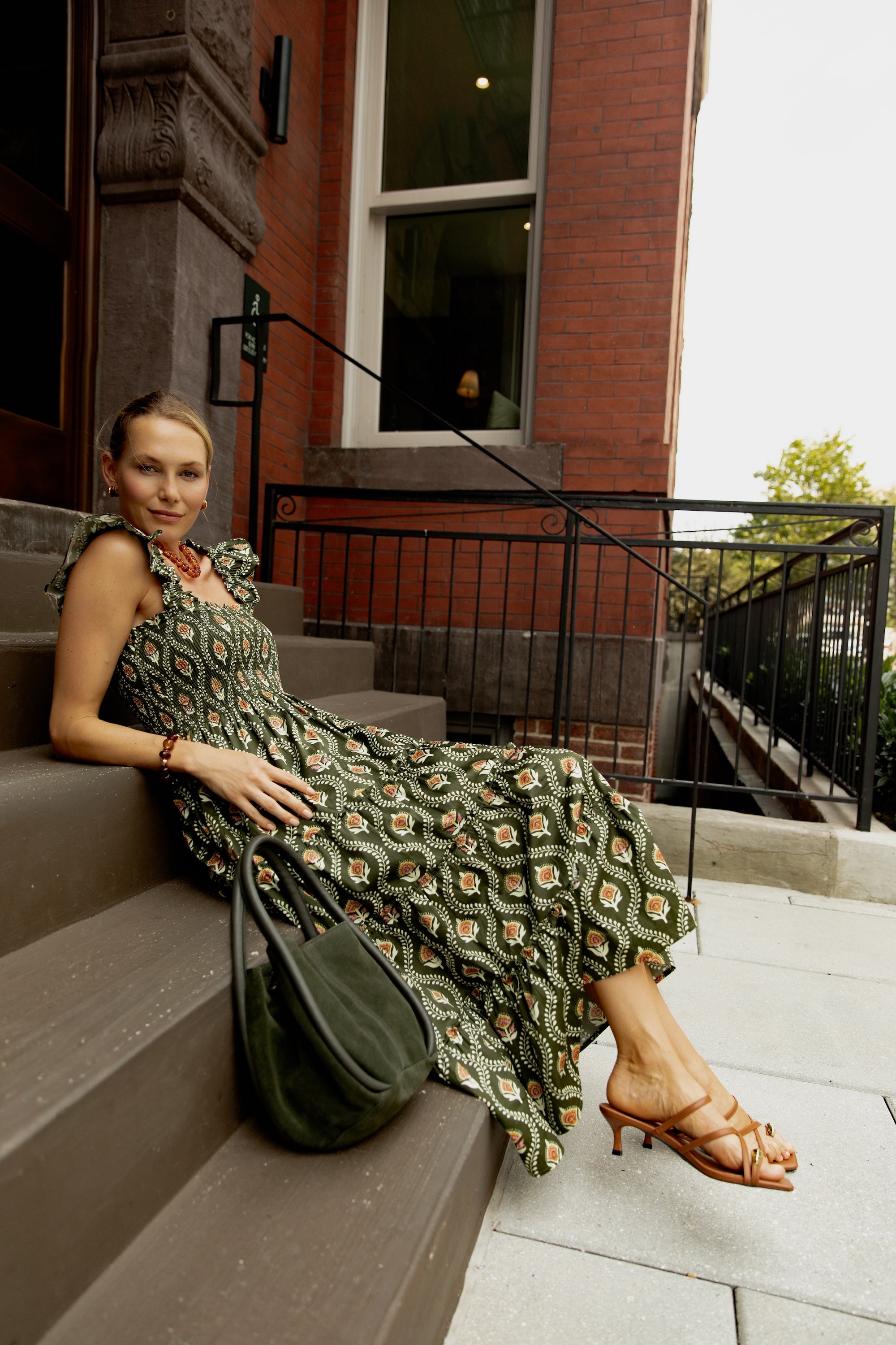 Calypso Smocked Midi Dress