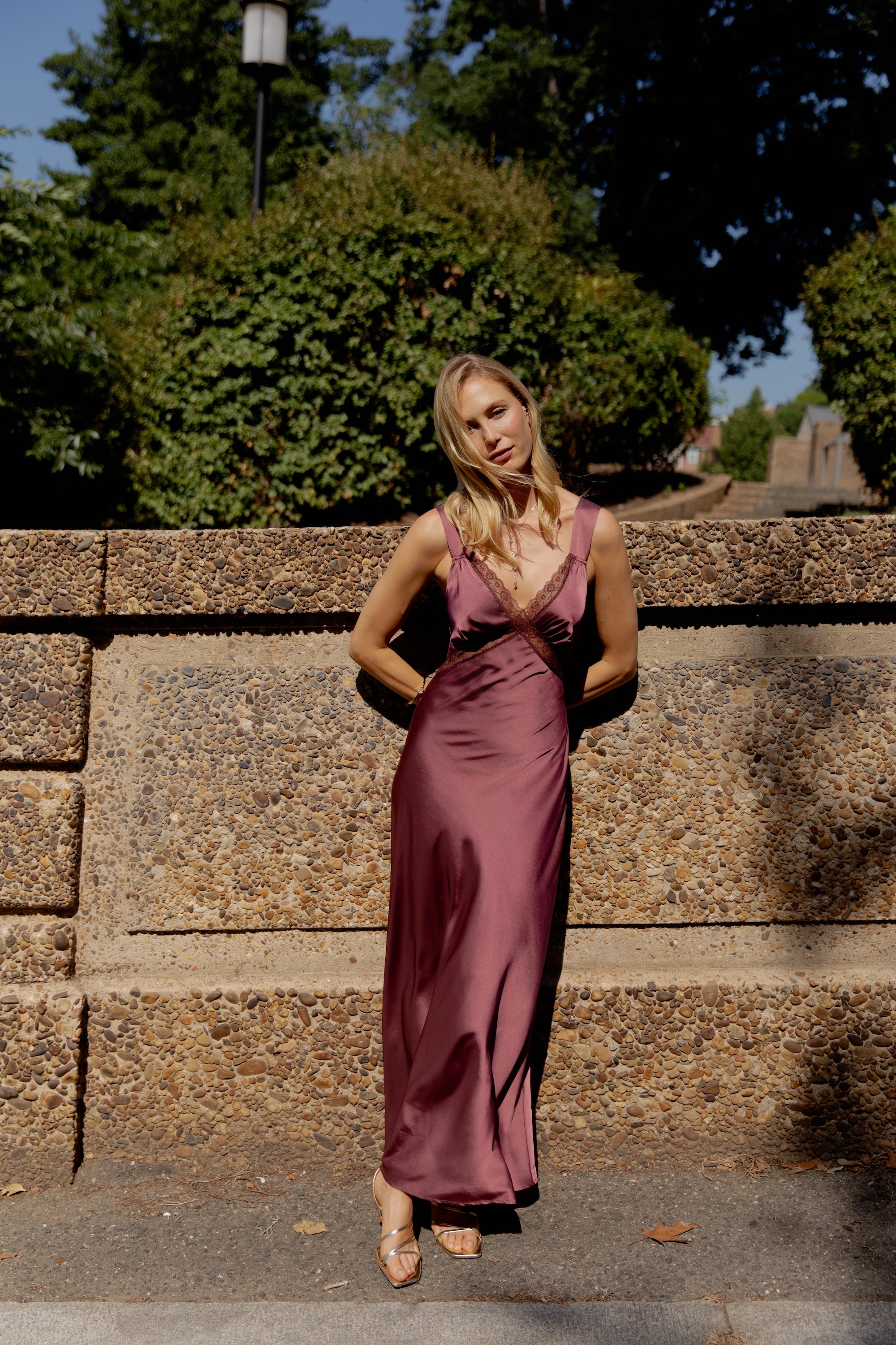 Mia Lace Slip Maxi Dress