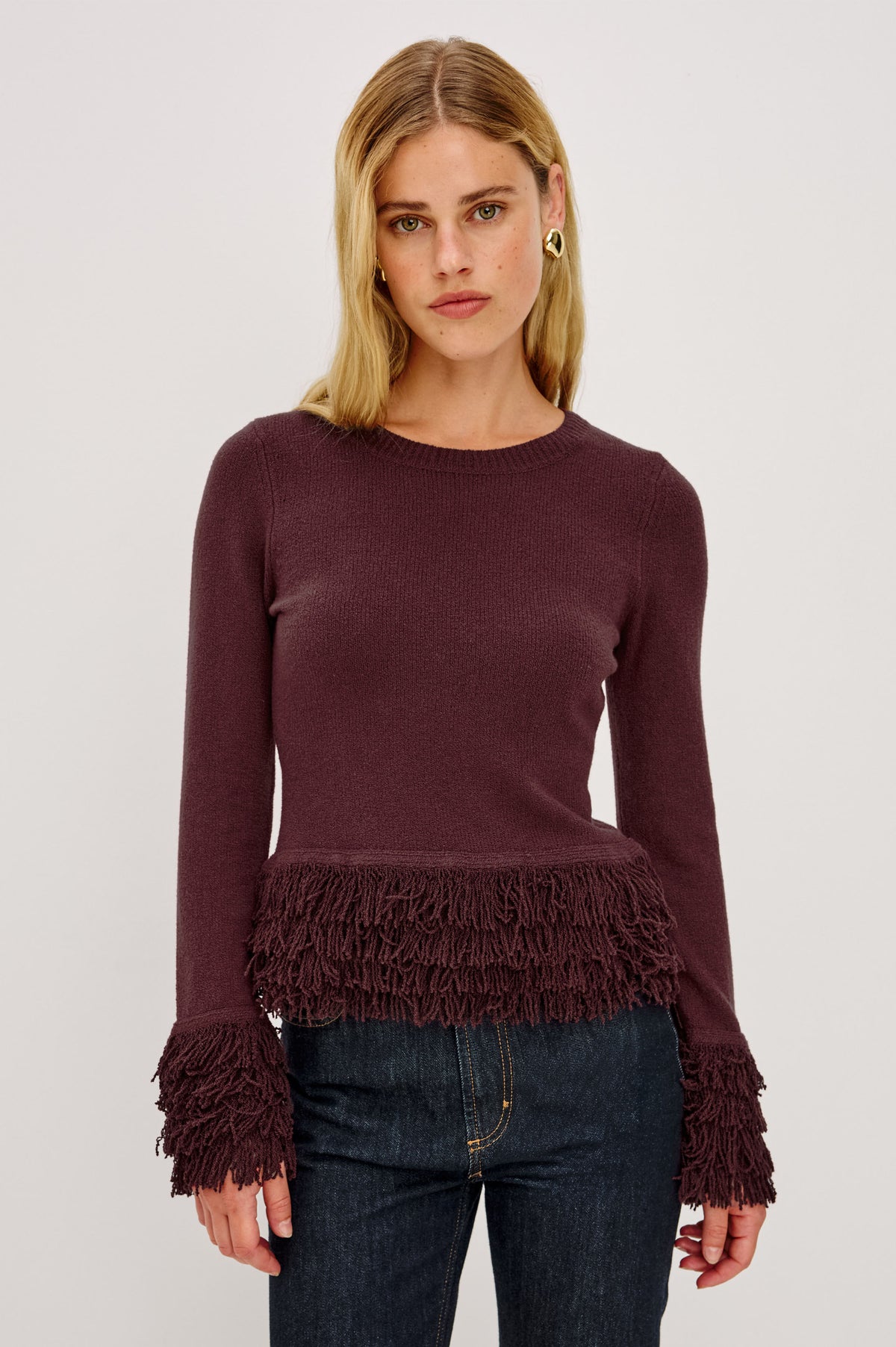 Carmen Sweater In Wine