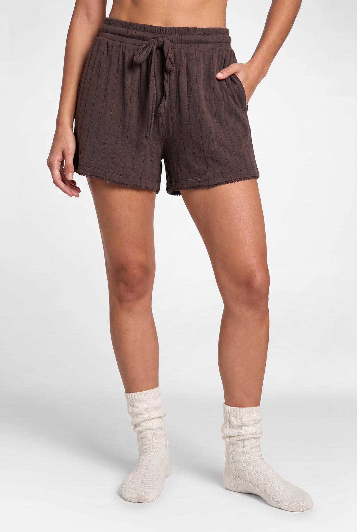 Elena Modal Dreamy Short In Chocolate