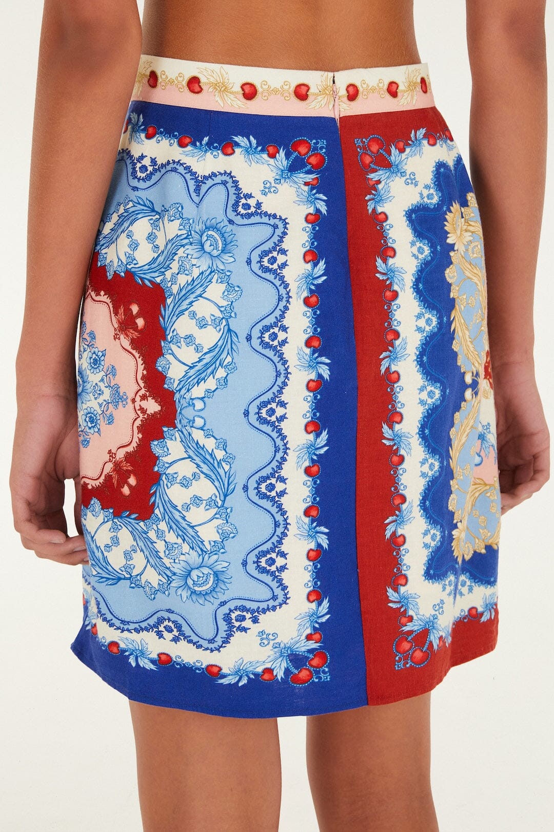 Mixed Cherry Royalty Scarf Mini Skirt – South Moon Under