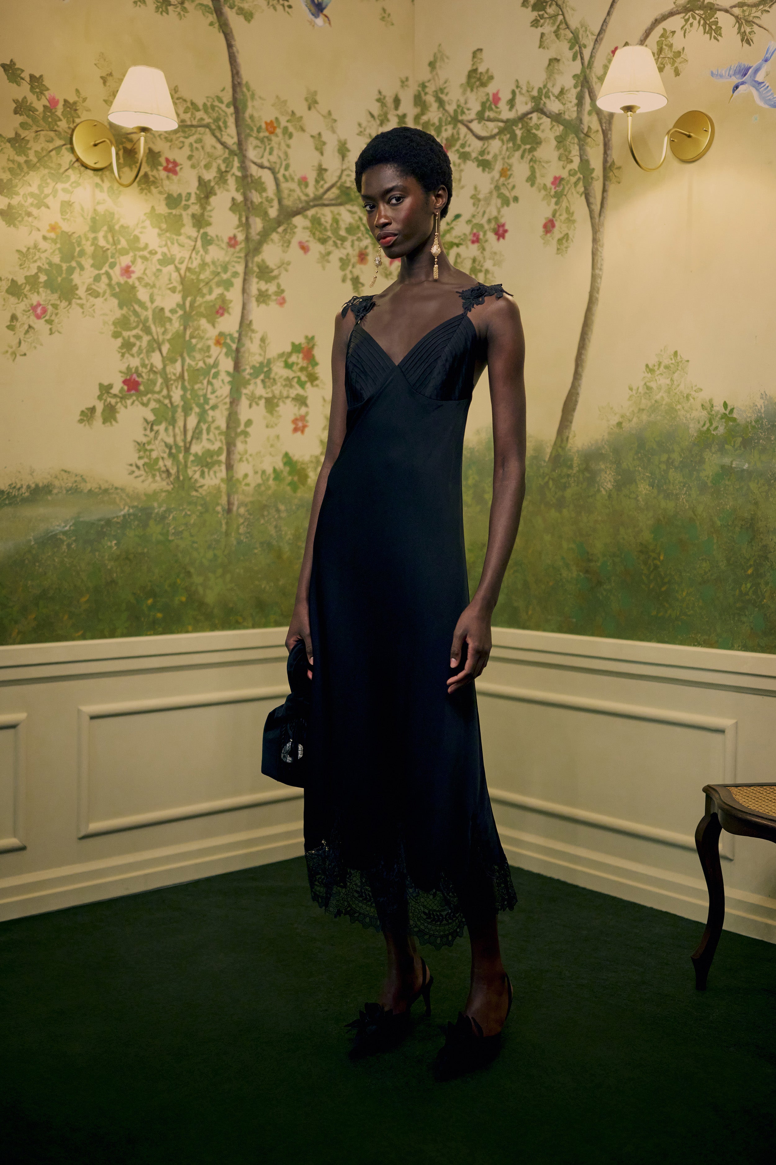 Black Maxi Slip Dress