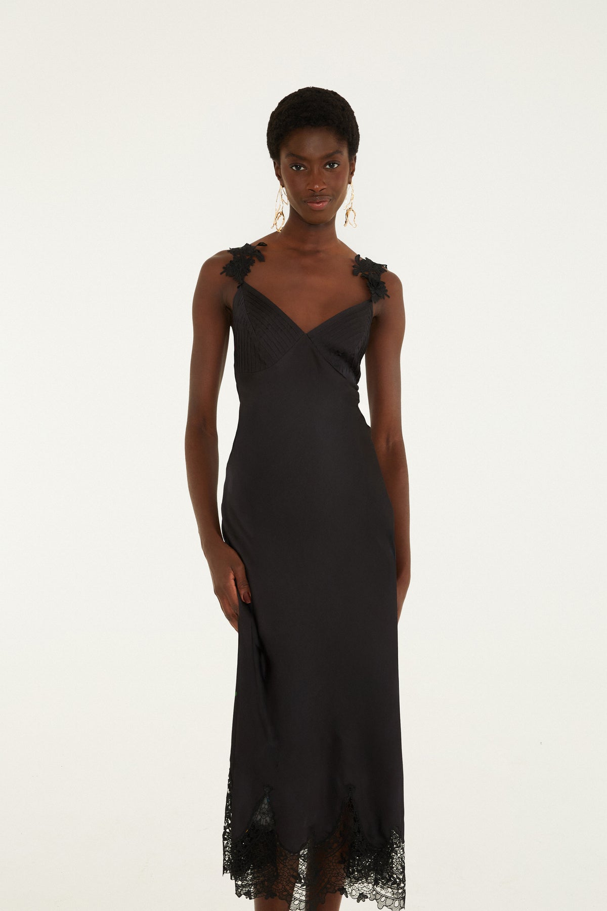 Black Maxi Slip Dress