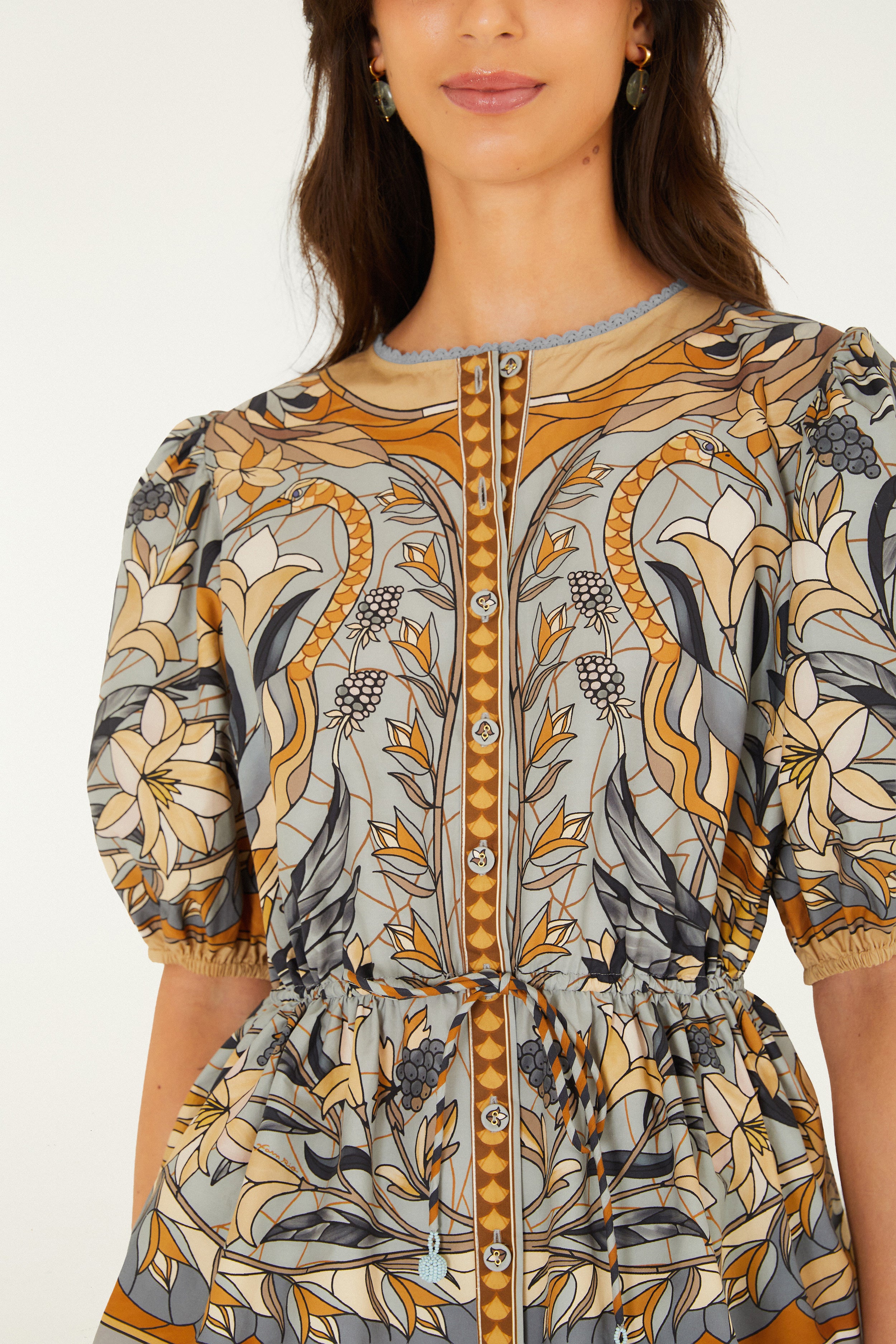 Stained Glass Beauty Soft Blue Blouse