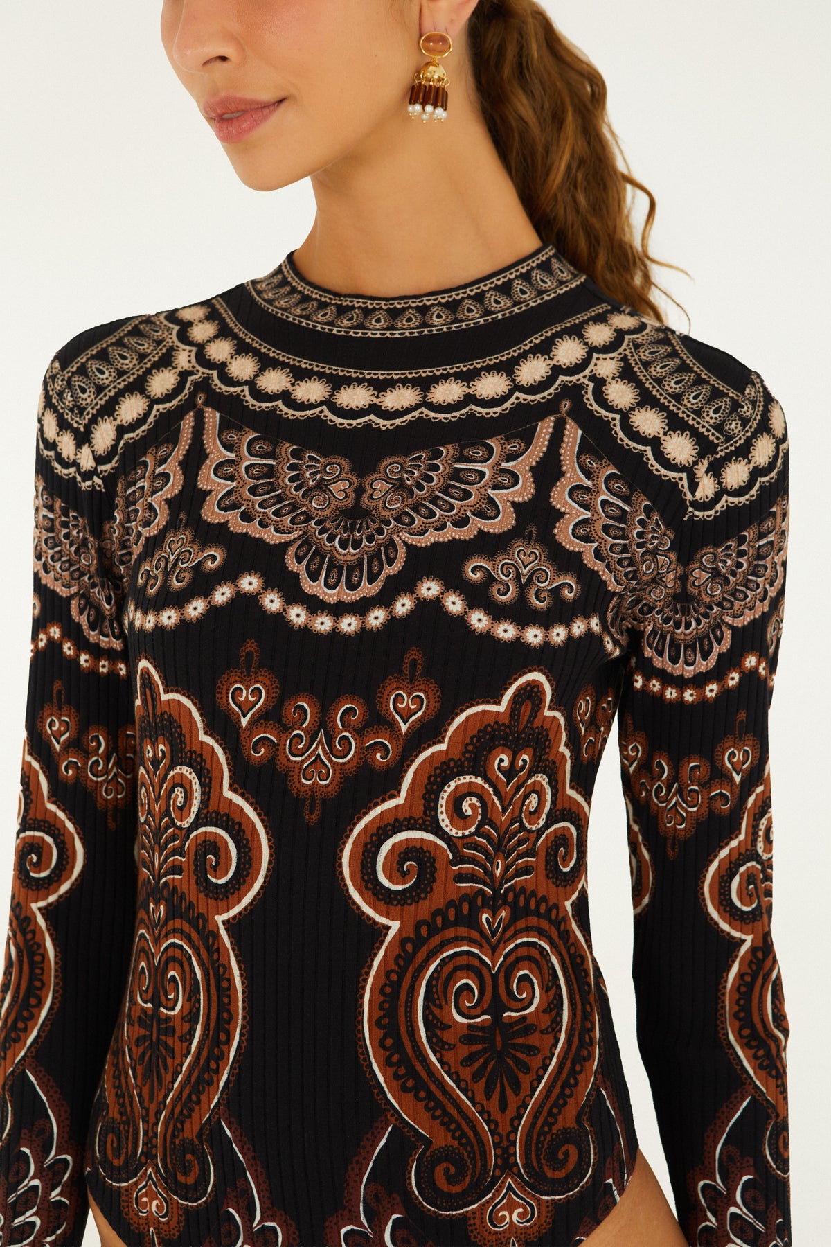 Nicole Black Jersey Bodysuit