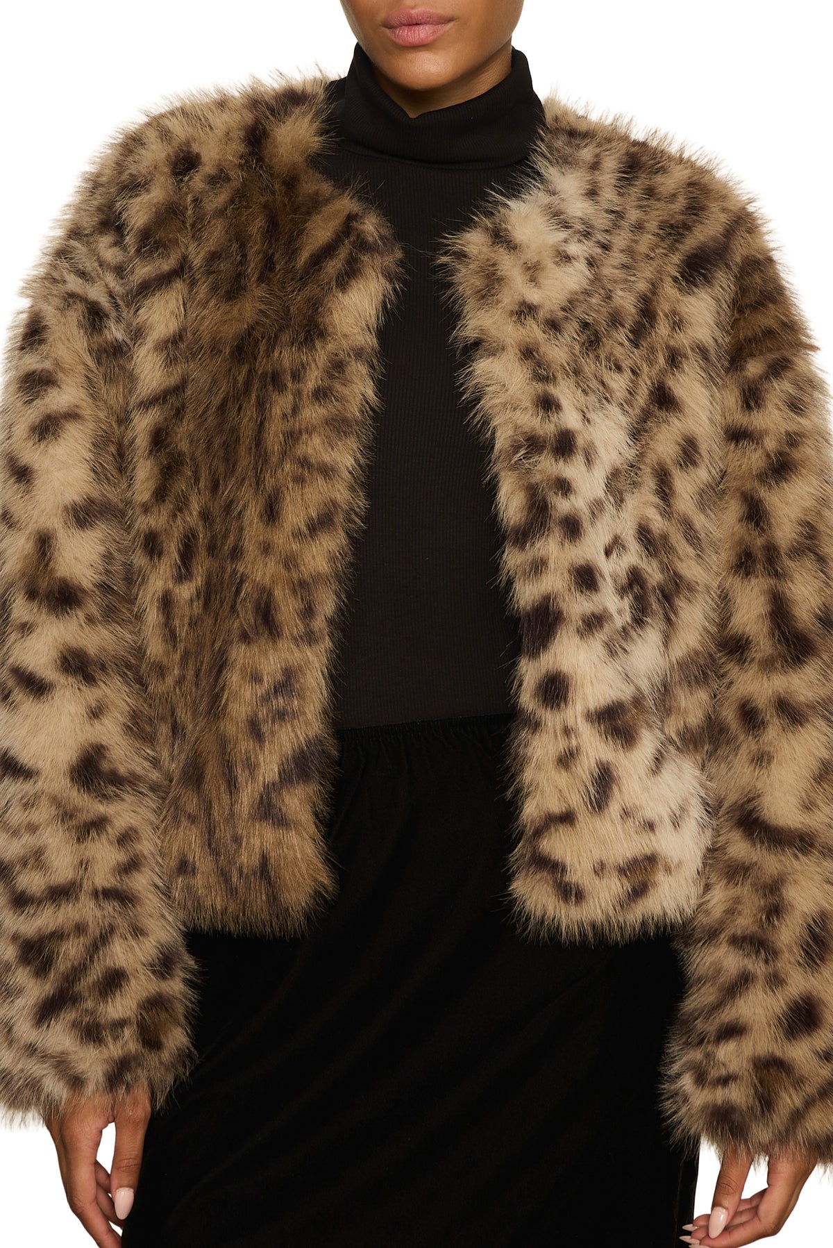 Collarless Everest Fur Jacket