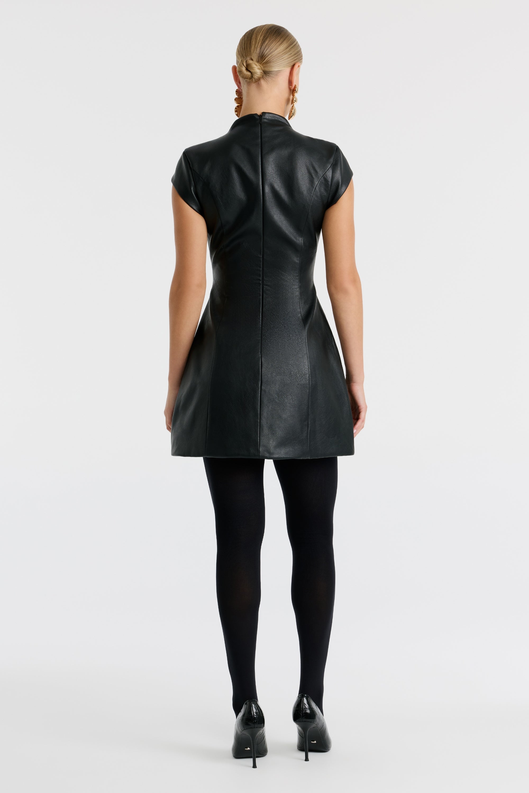 Delphi Vegan Leather Mini Dress