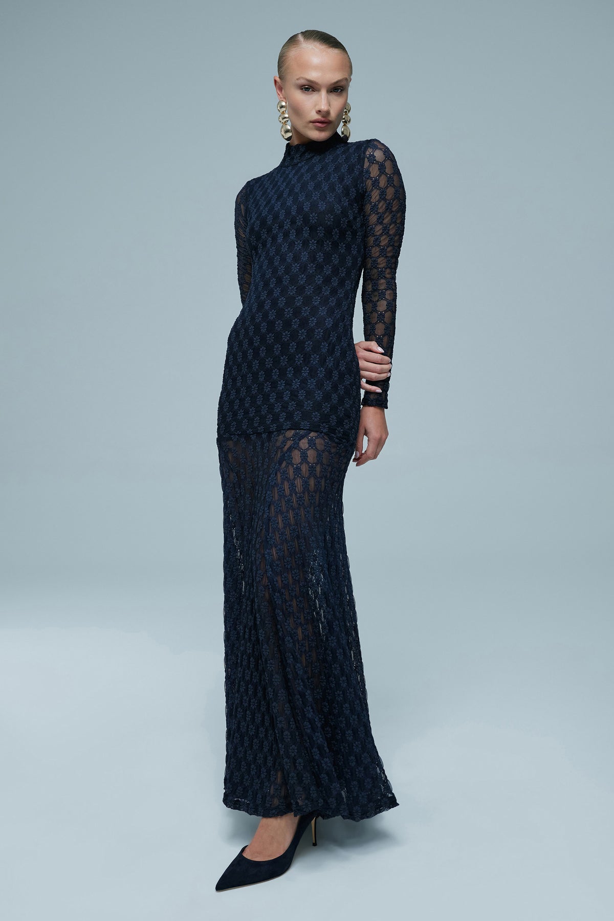 Ruvina Stretch Lace Maxi Dress