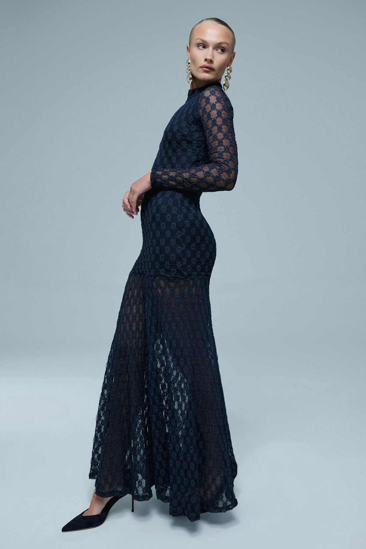 Ruvina Stretch Lace Maxi Dress