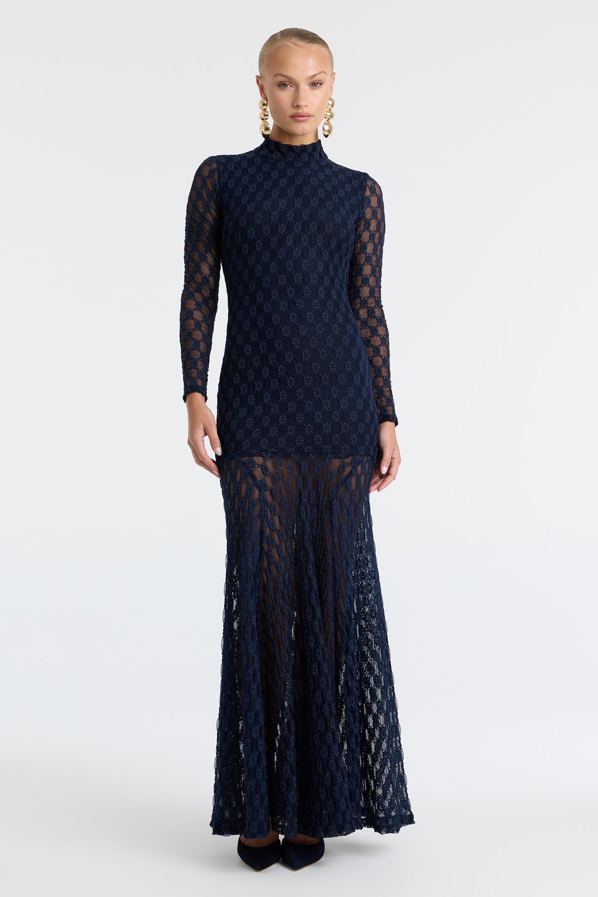 Ruvina Stretch Lace Maxi Dress