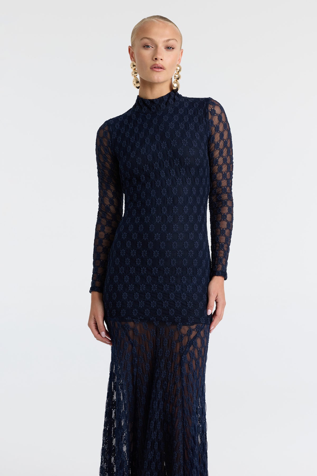 Ruvina Stretch Lace Maxi Dress