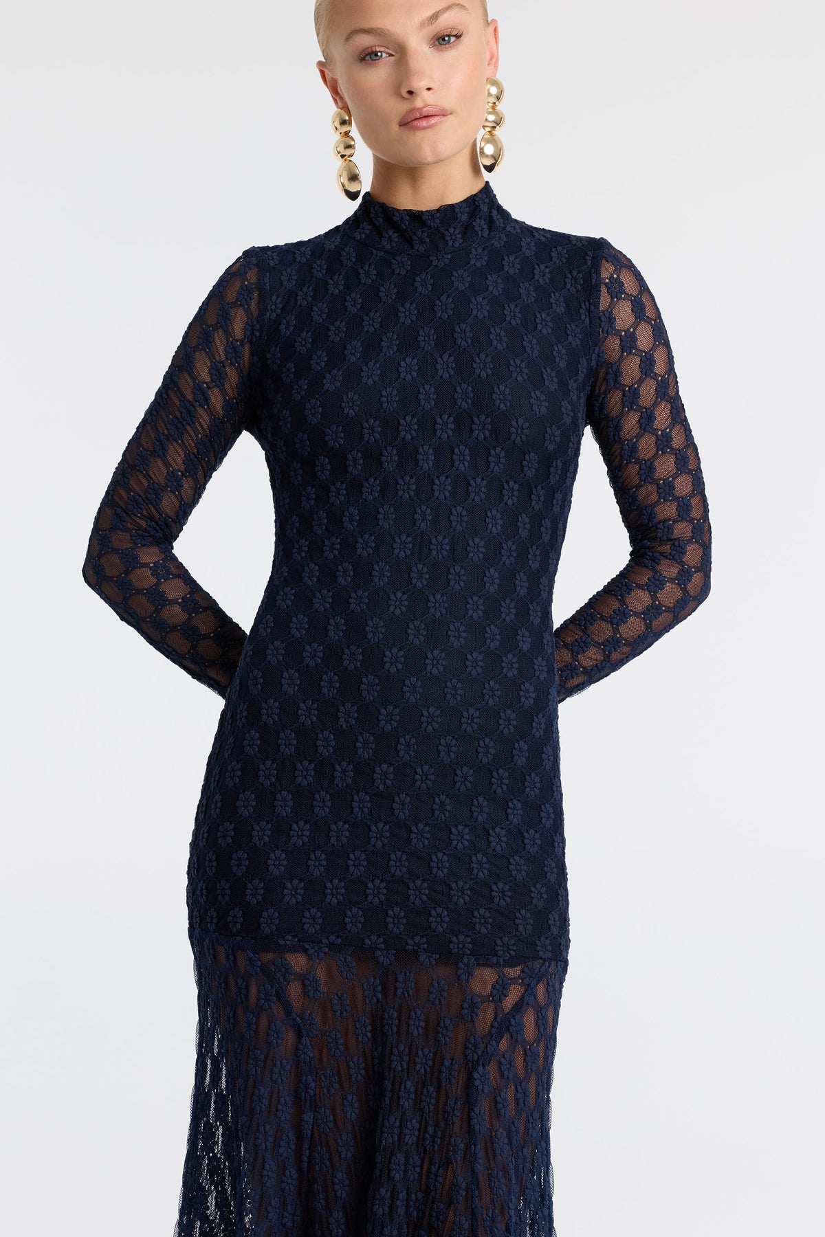 Ruvina Stretch Lace Maxi Dress