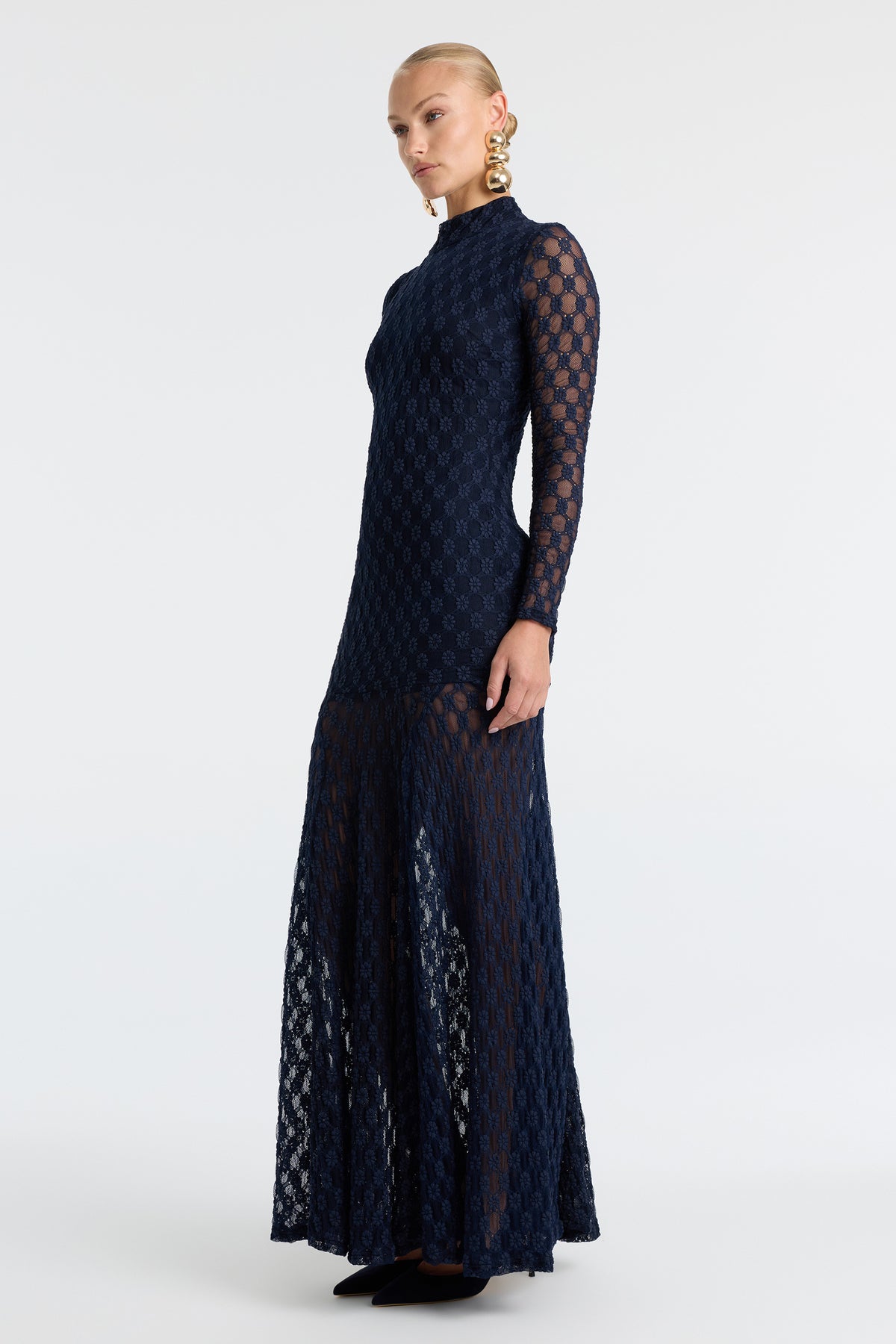 Ruvina Stretch Lace Maxi Dress