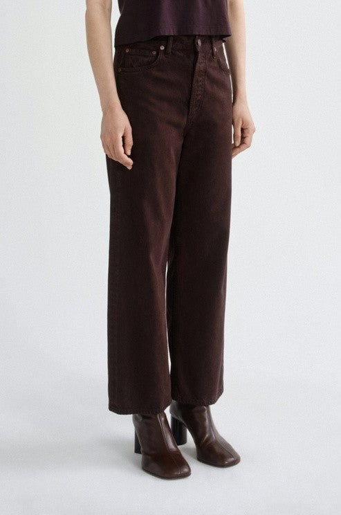 Ren High Rise Wide Leg In Sloe Berry