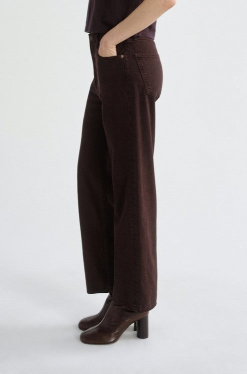 Ren High Rise Wide Leg In Sloe Berry