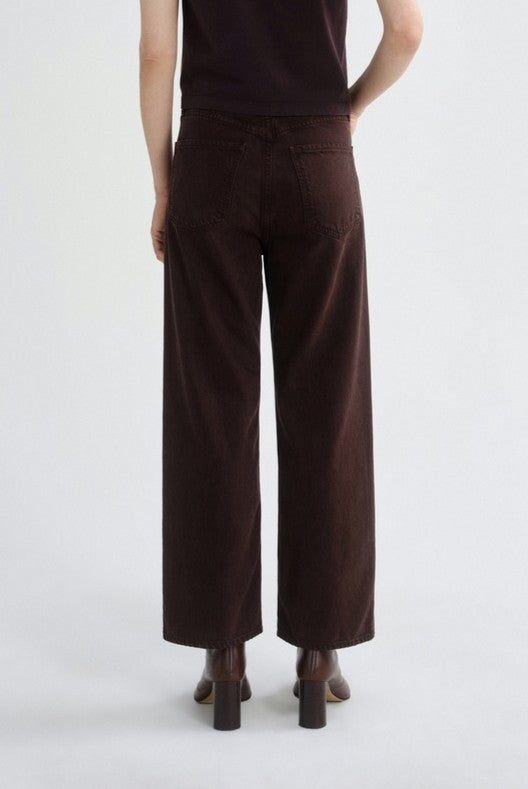 Ren High Rise Wide Leg In Sloe Berry