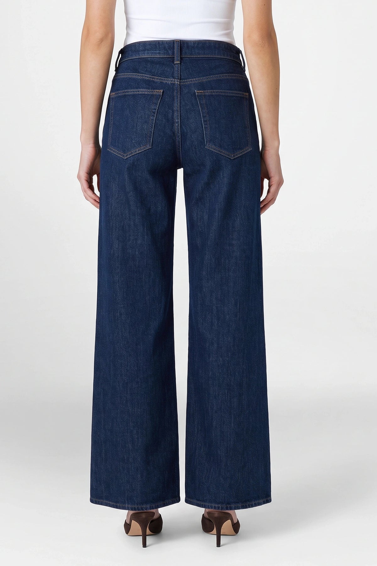 Saige Mid-Rise Wide Leg in Azura