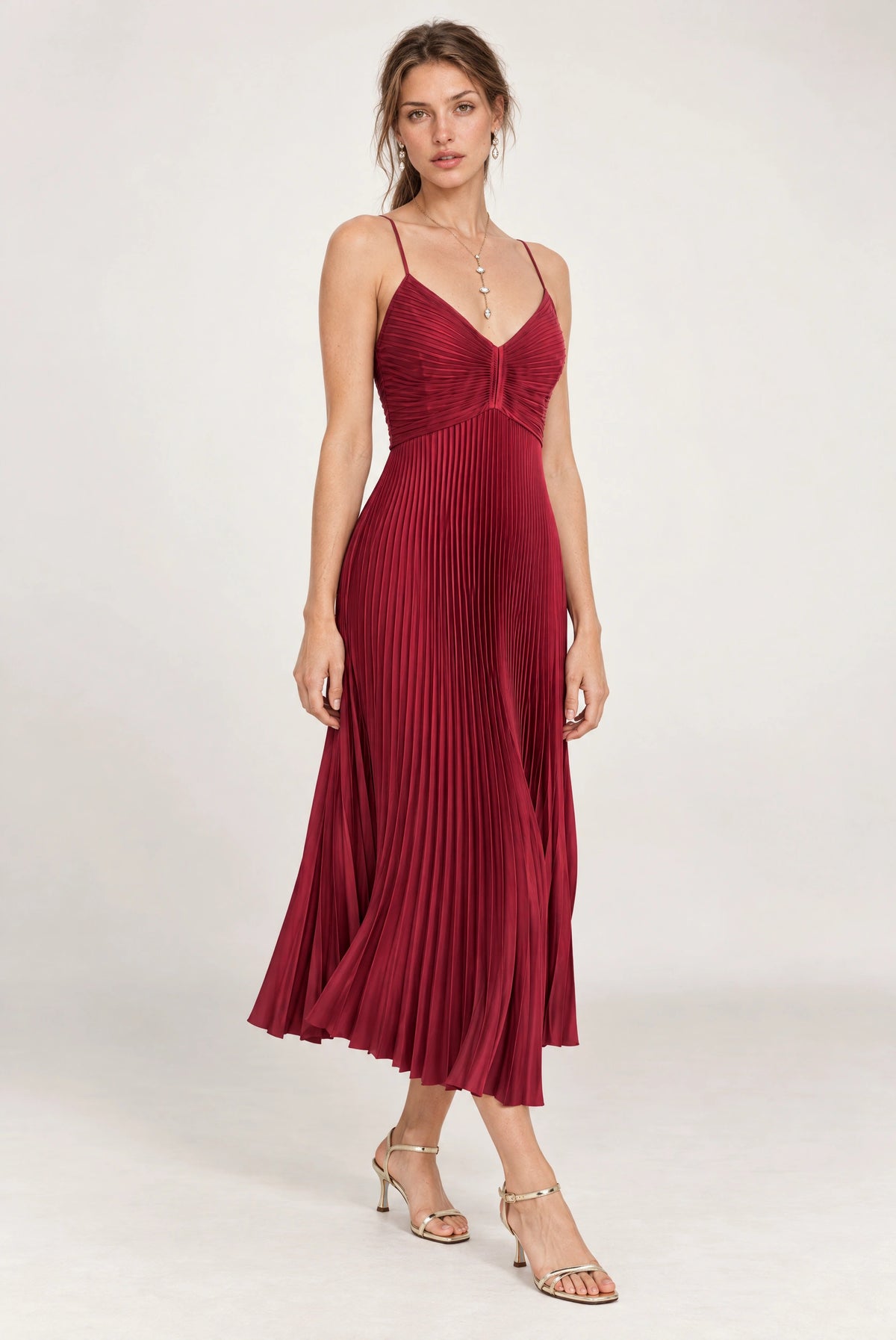 Blythe Midi Dress In Wine
