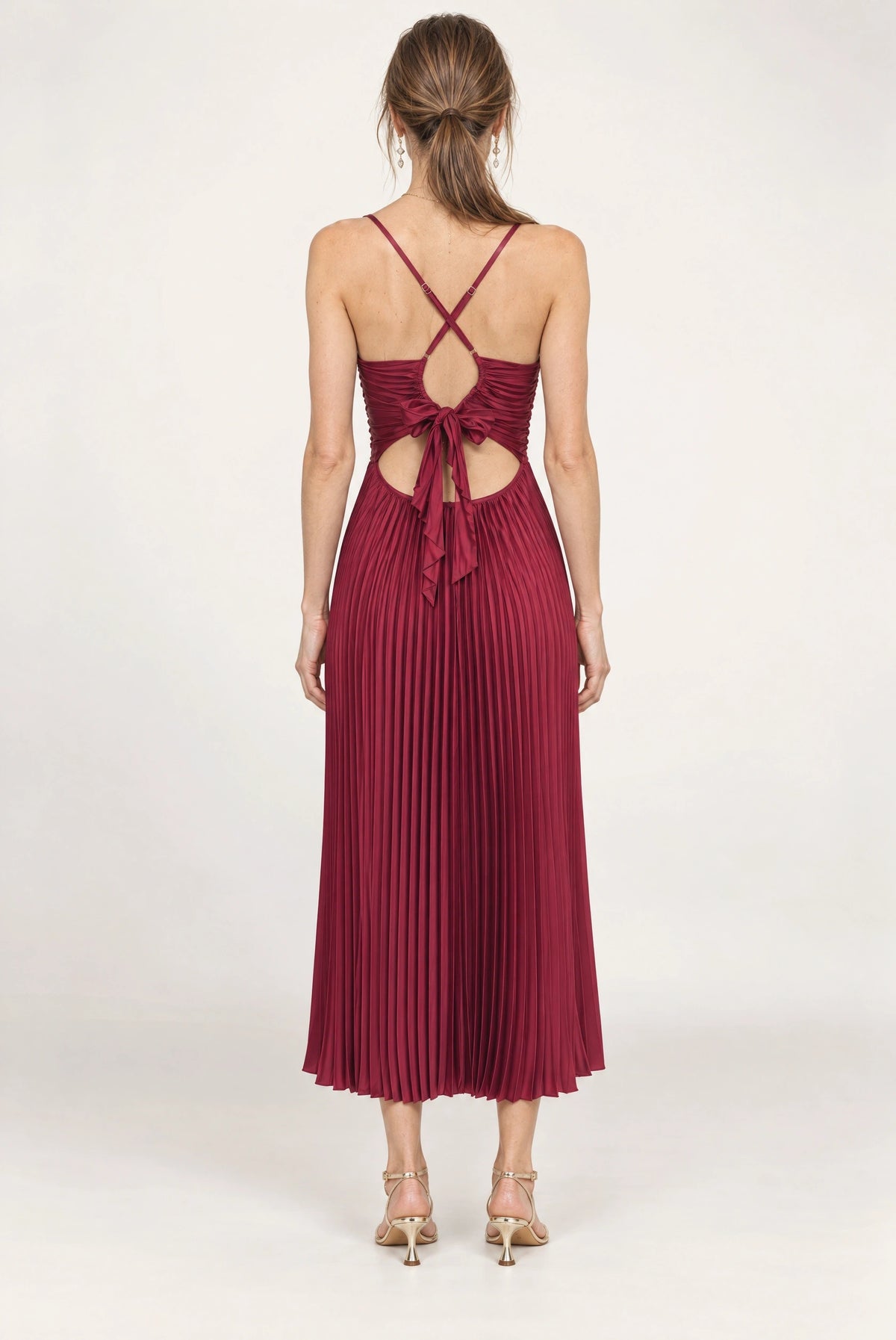 Blythe Midi Dress In Wine
