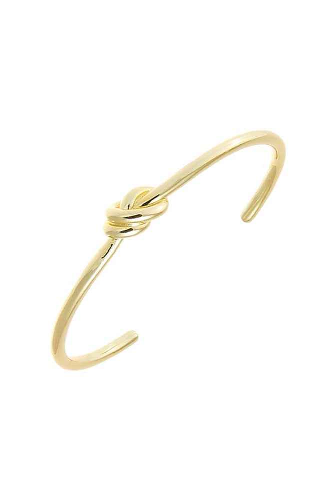 Solid Love Knot Cuff Bangle Bracelet