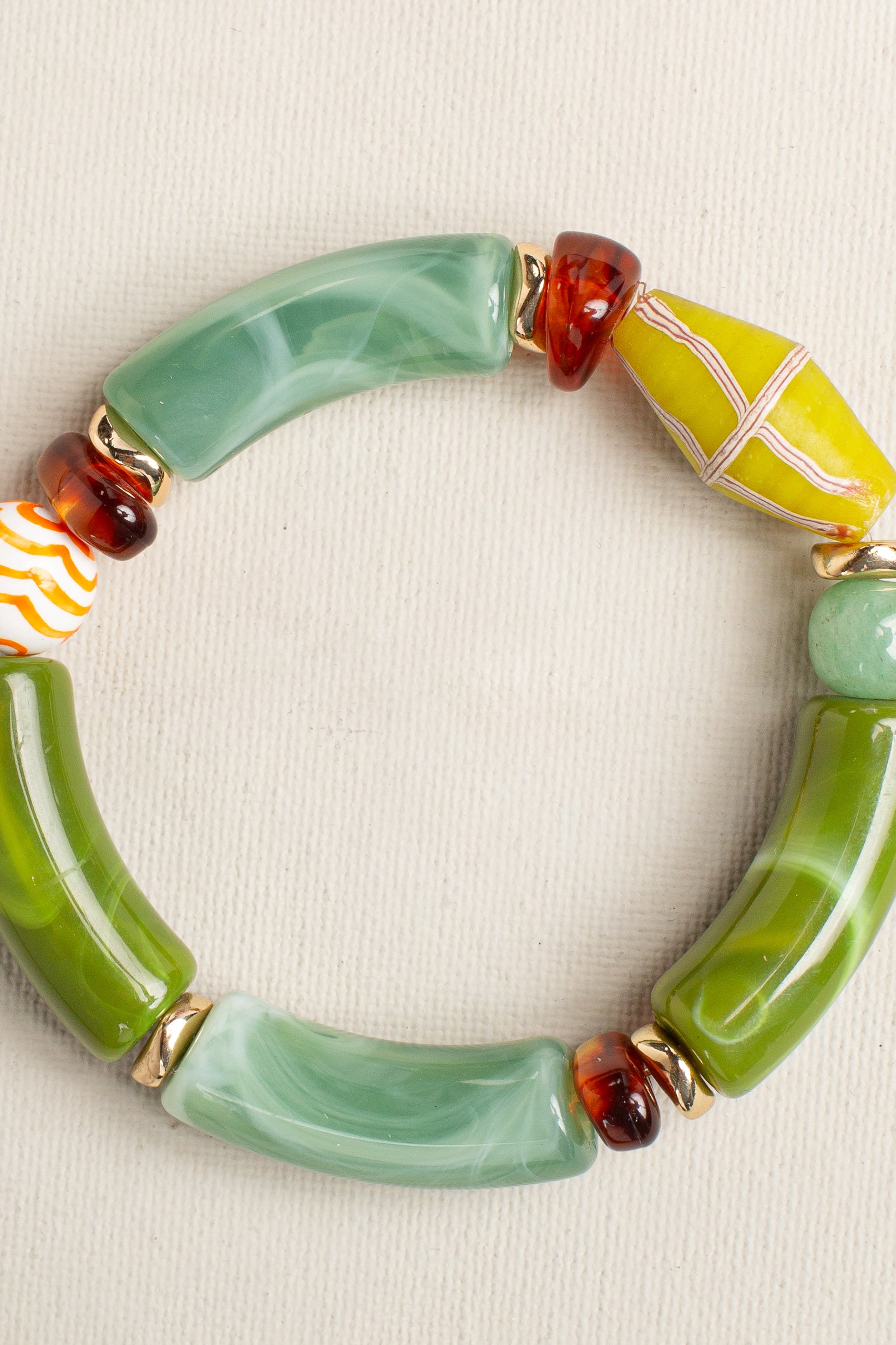 Green/turq Bead Bracelet