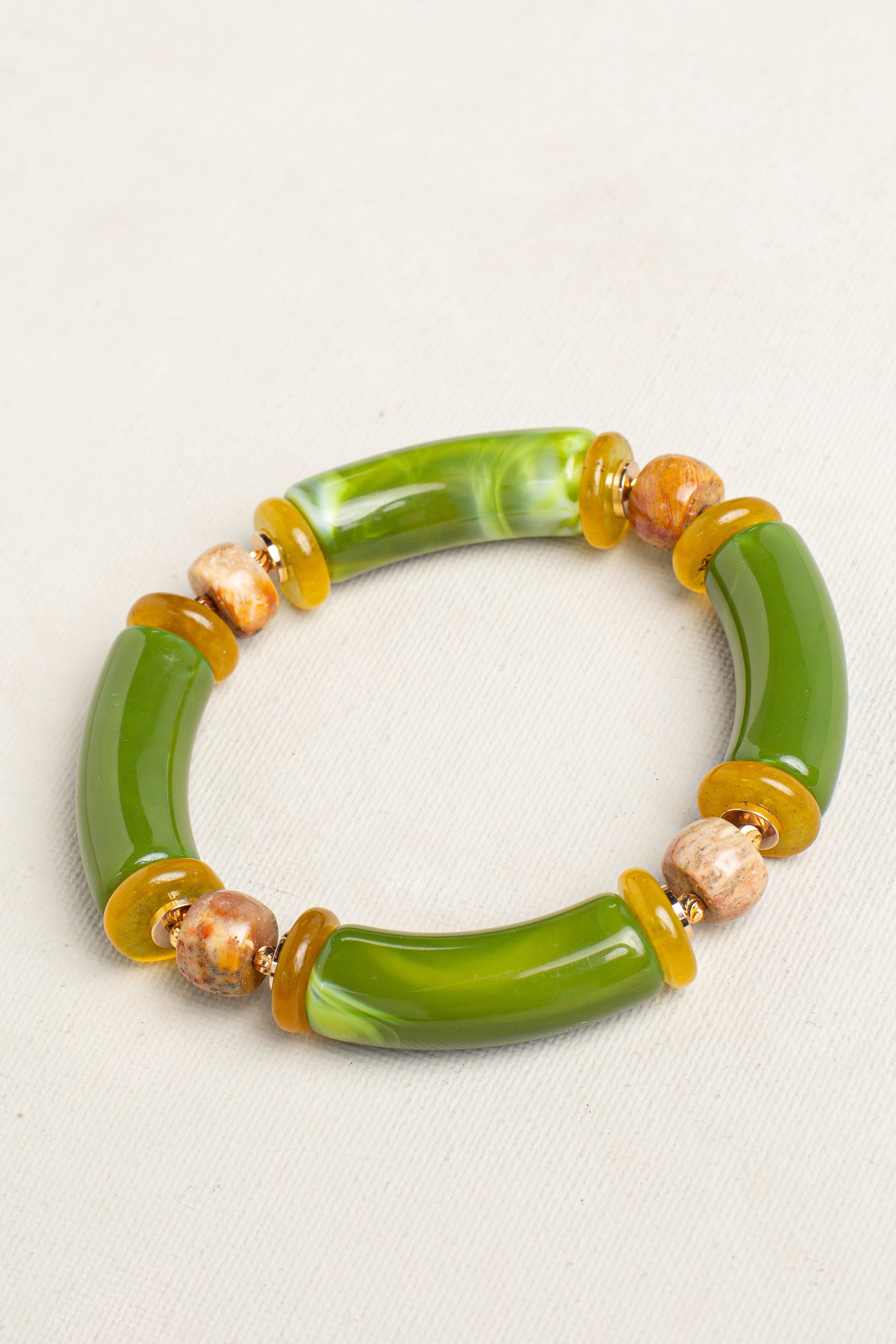 Green/brown Bead Bracelet