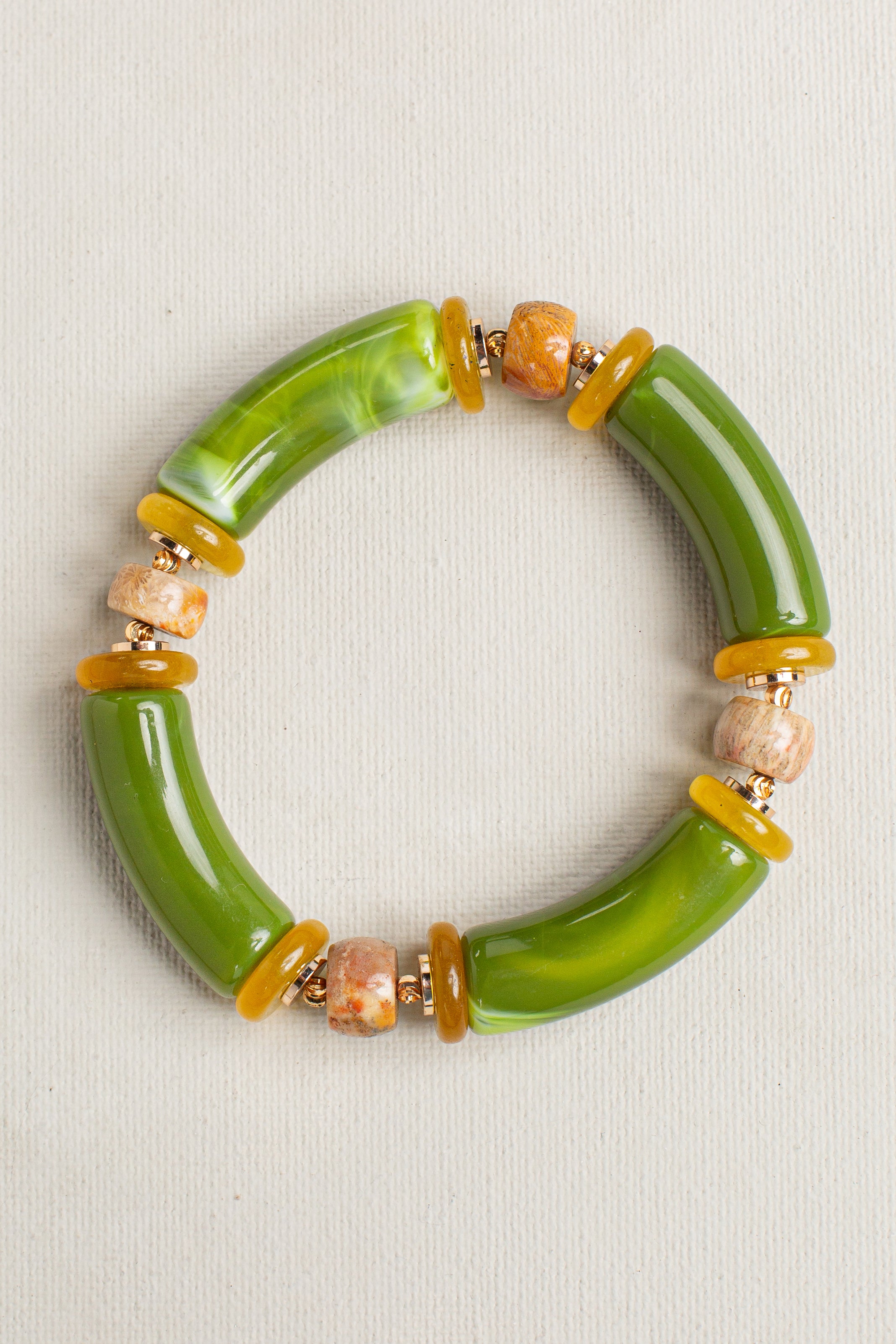 Green/brown Bead Bracelet