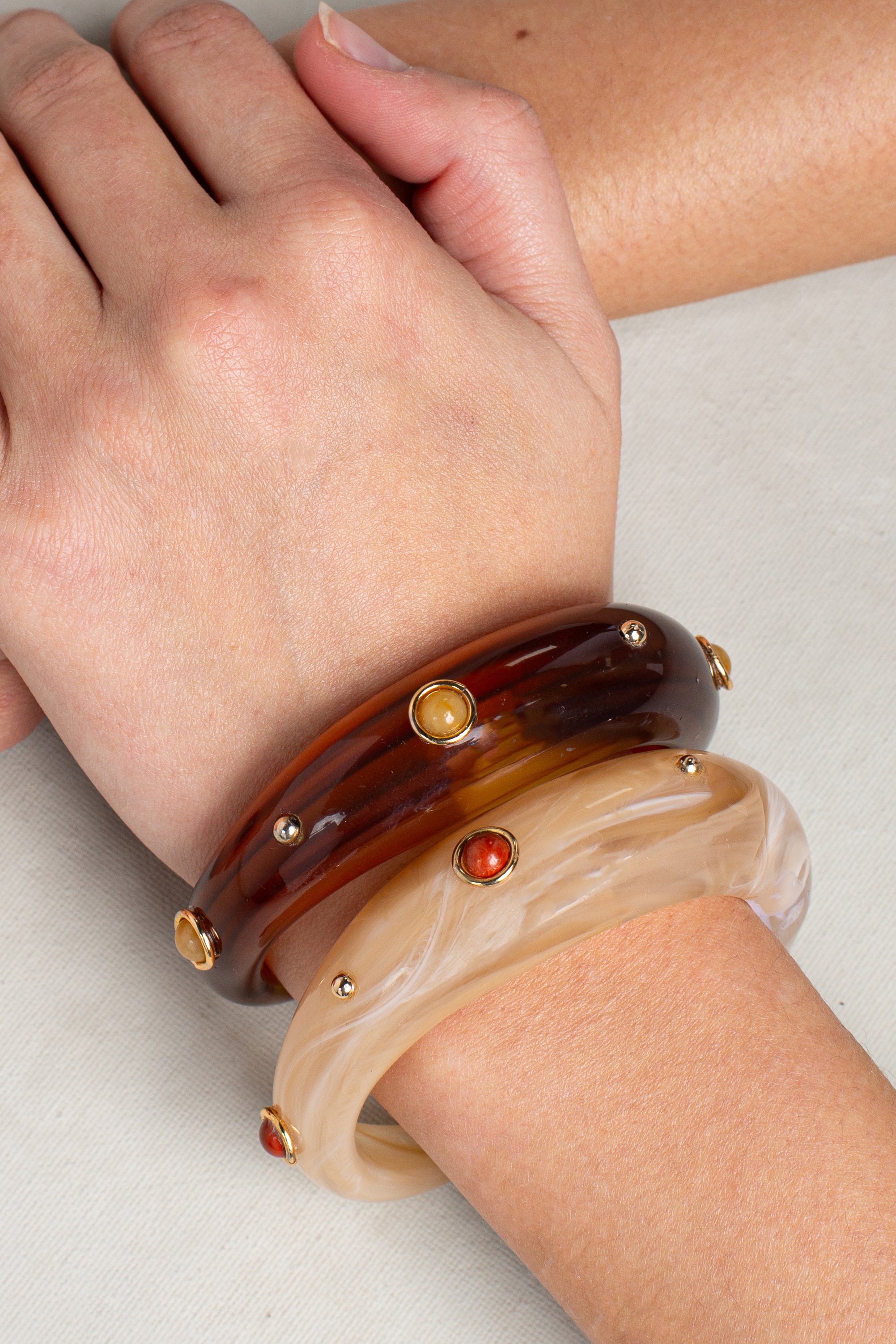 Acetate Cuff - Cream