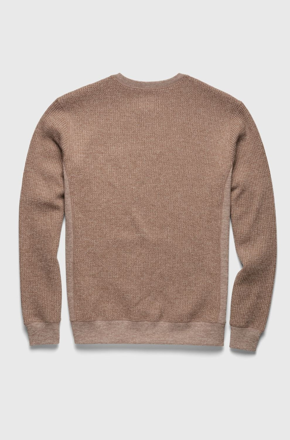 Butch Waffle Fleece Crewneck In Camel Heather