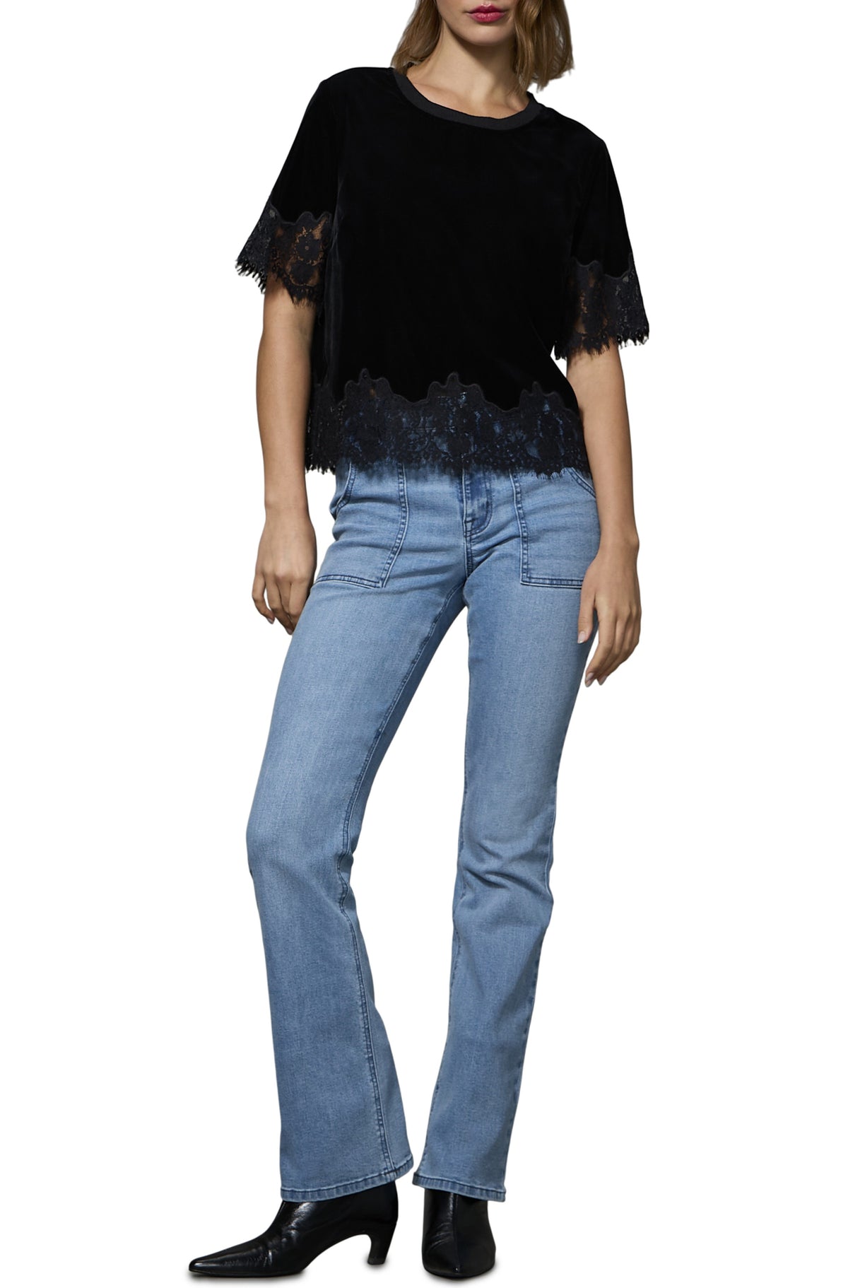 One Of A Kind Velvet Lace Top