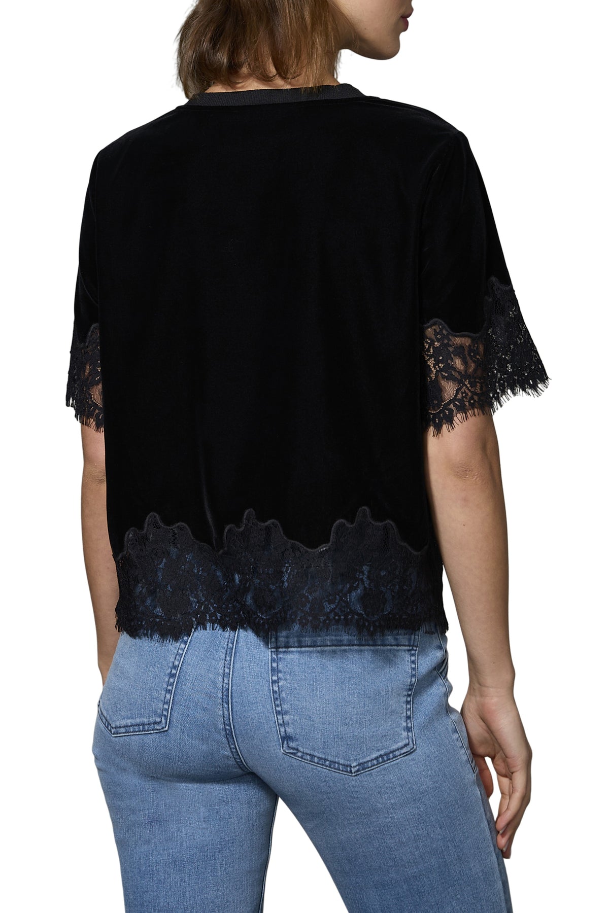 One Of A Kind Velvet Lace Top