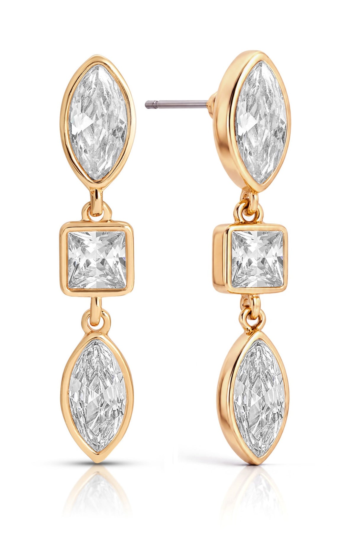 Mixed Shape Drop Earrings