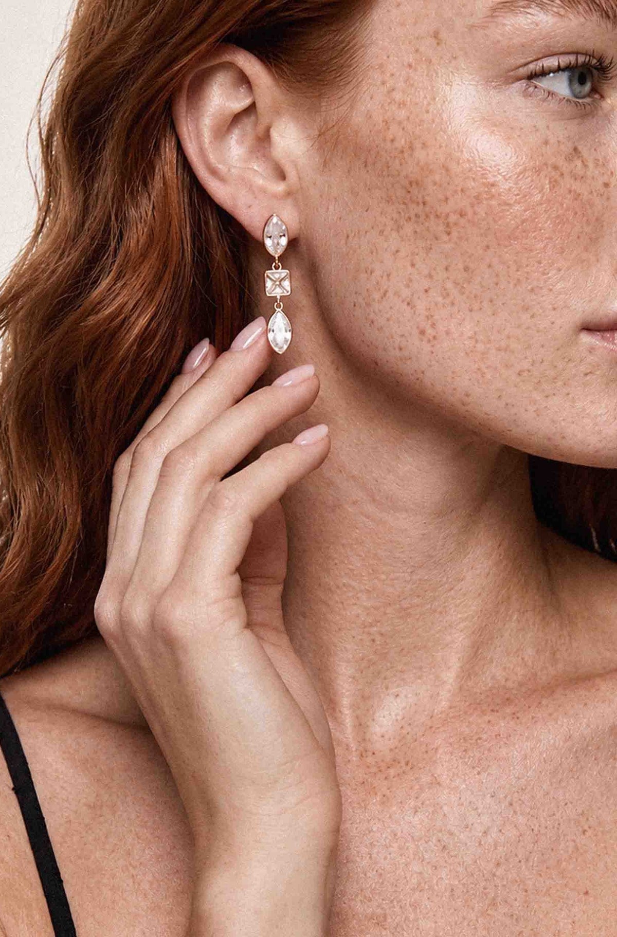 Mixed Shape Drop Earrings