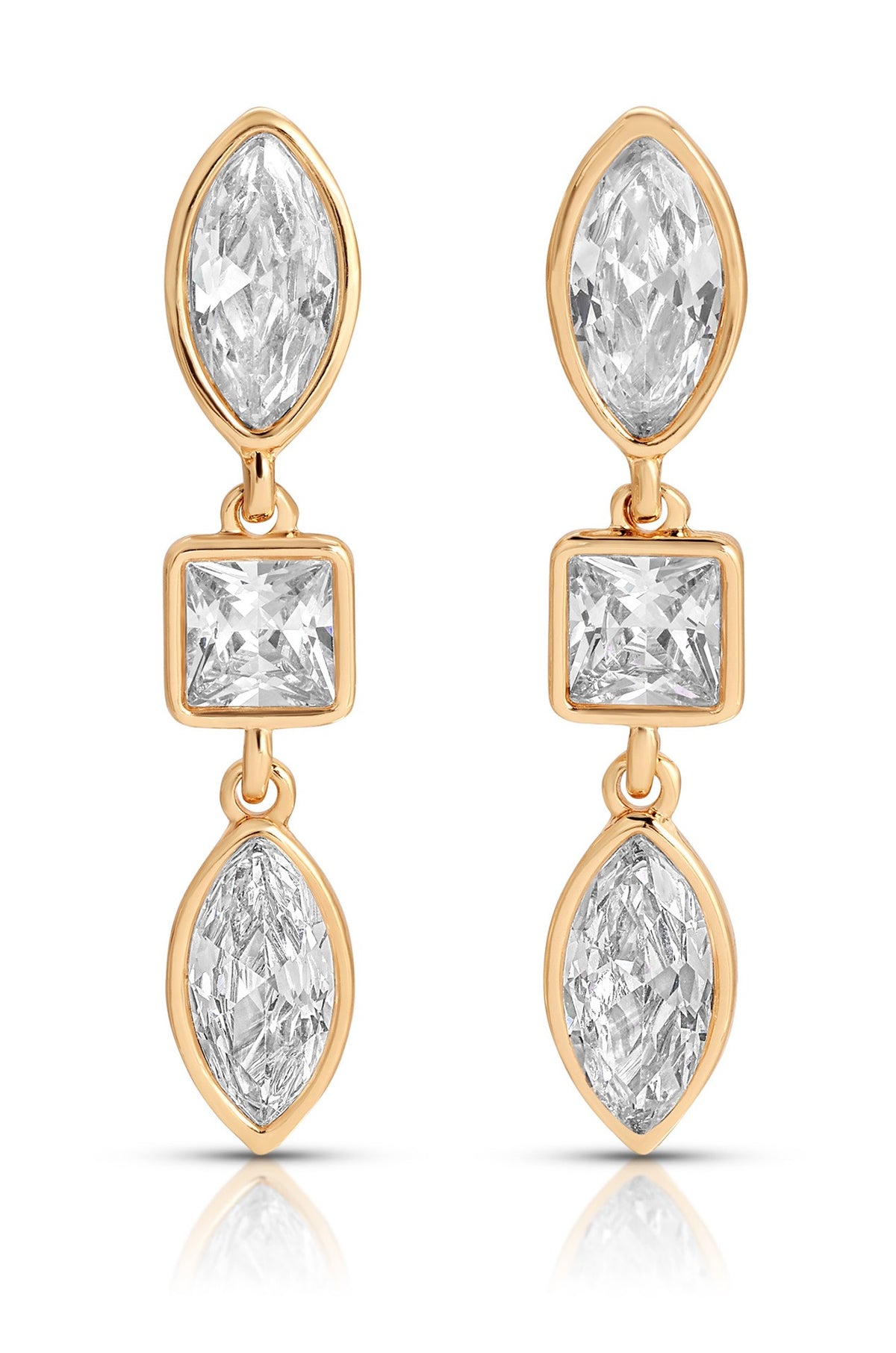 Mixed Shape Drop Earrings
