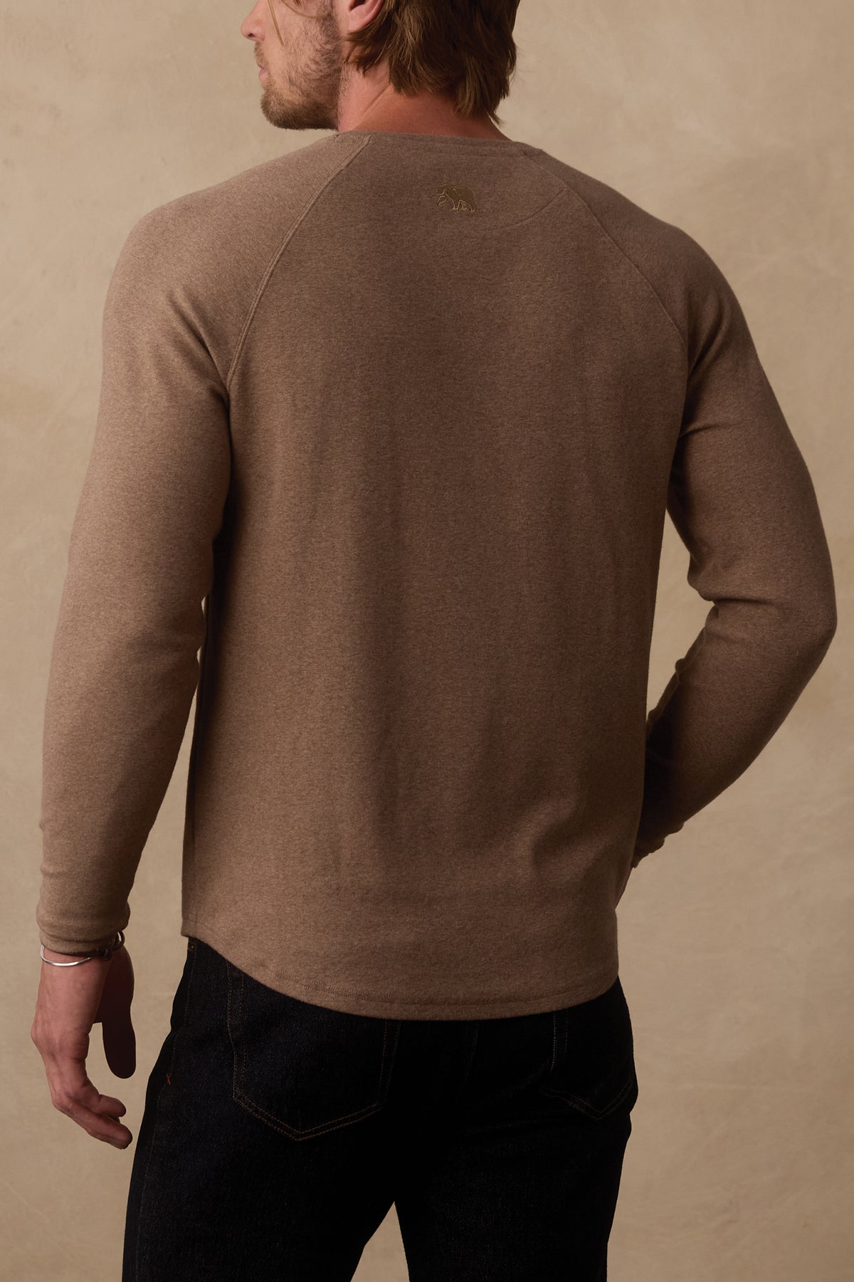 Puremeso Everyday Henley In Taupe