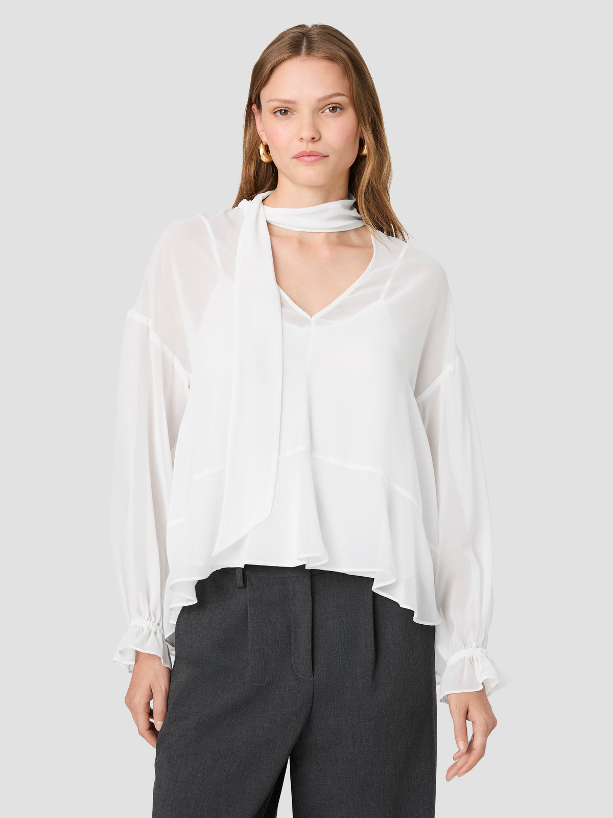 Marina Long Sleeve Scarf Top