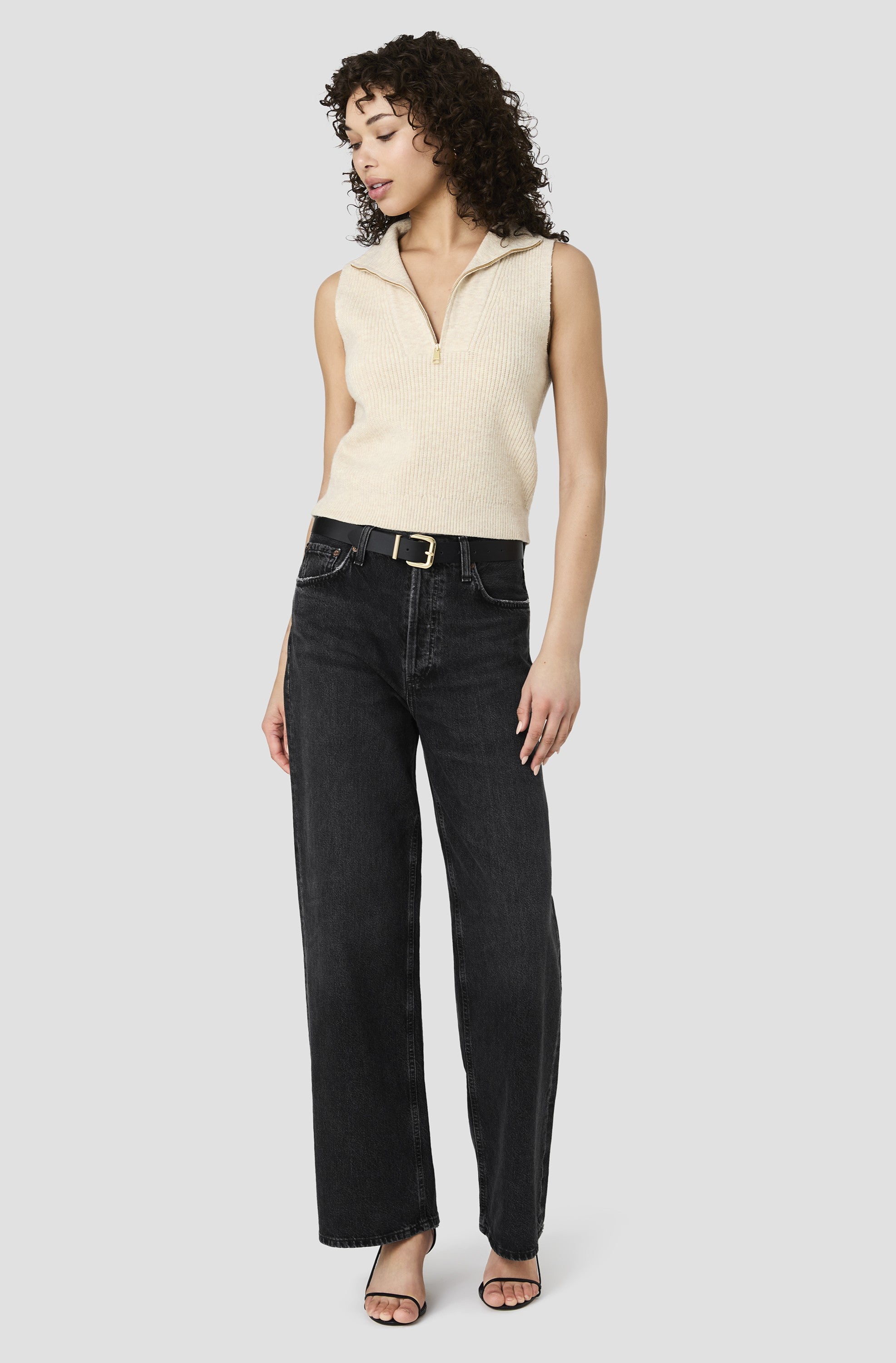 Marley Knit Half Ziprib Vest