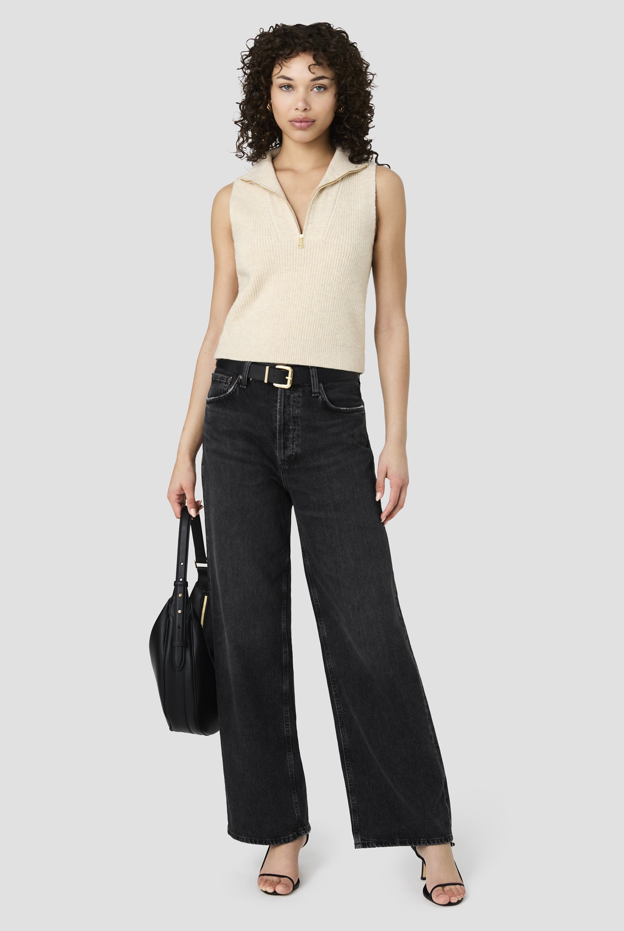 Marley Knit Half Ziprib Vest