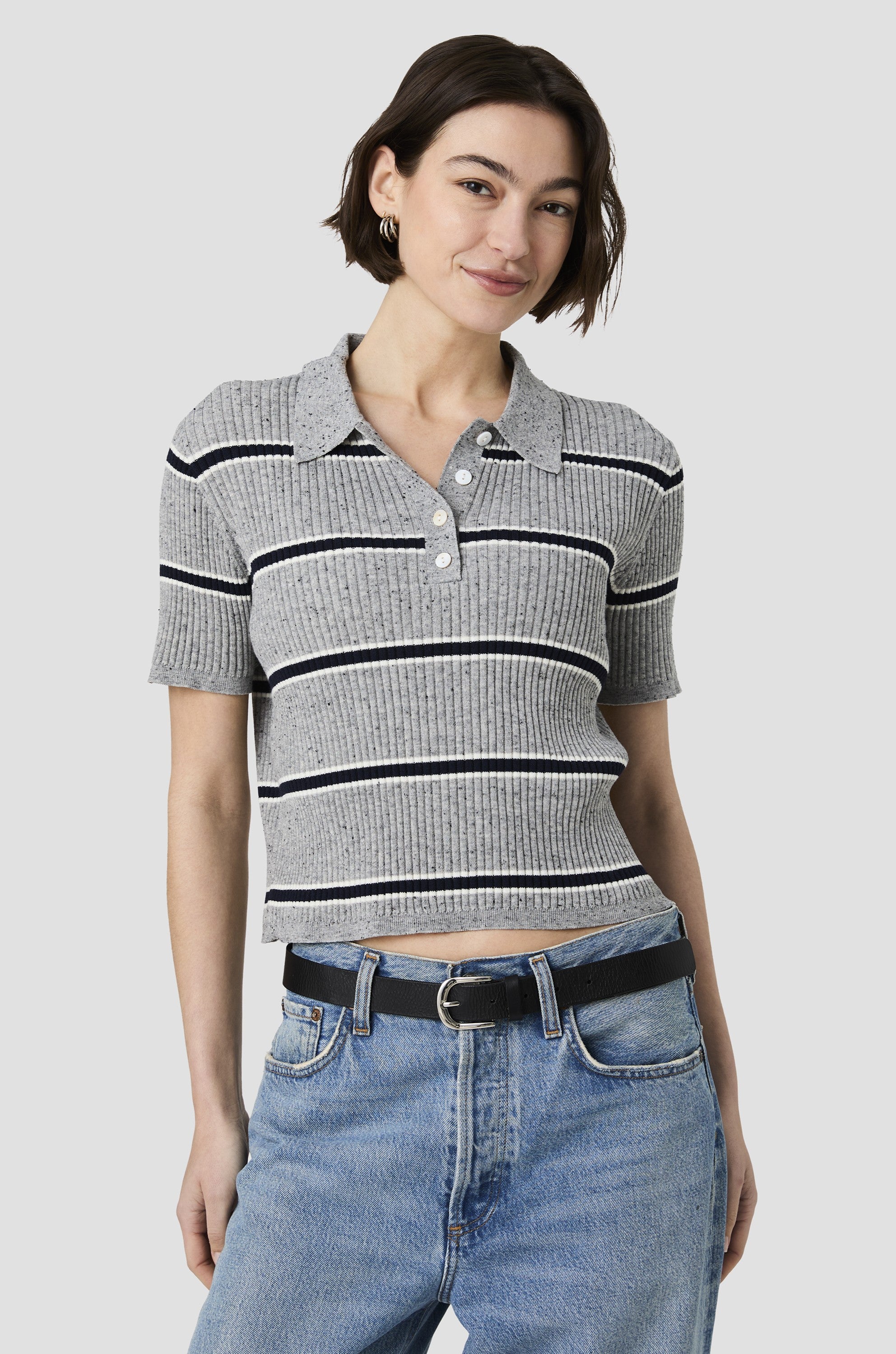 Mason Knit Varsitystripe Polo