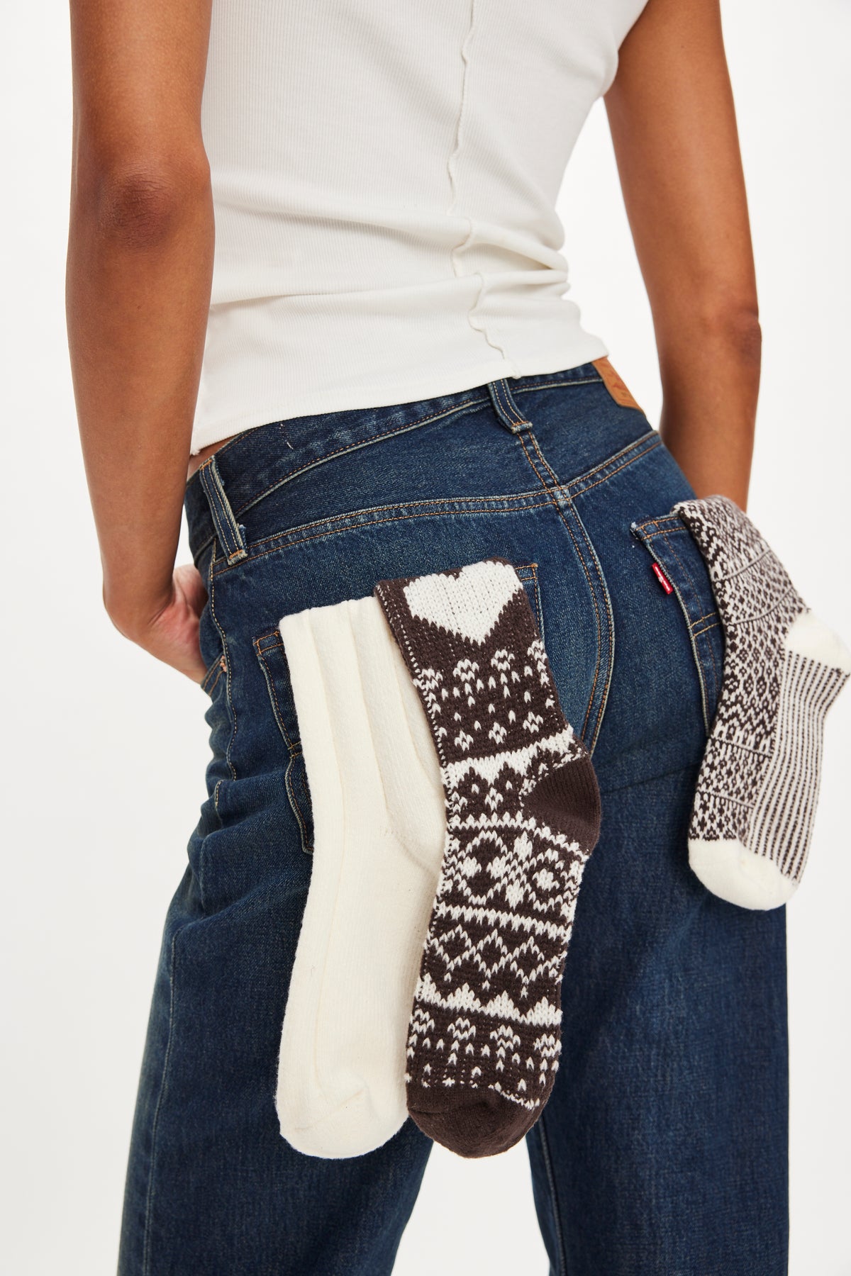 Nordic Knit Sock Pack In Brown Combo