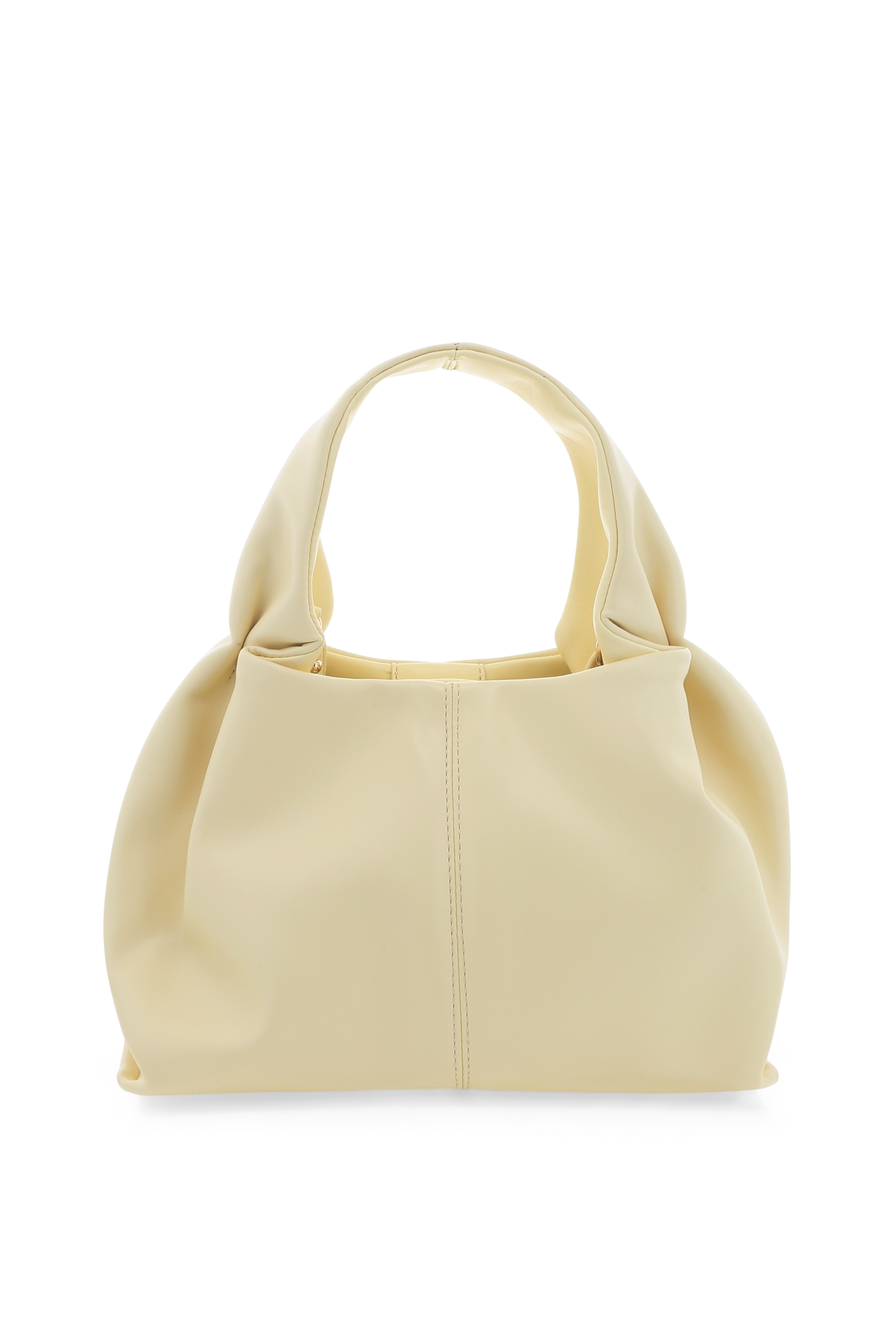 The Gloria Handle Bag by Billini is a cream-colored, slouchy top-handle bag with a soft structure, single large handle, and spacious interior, shown against a plain white background.