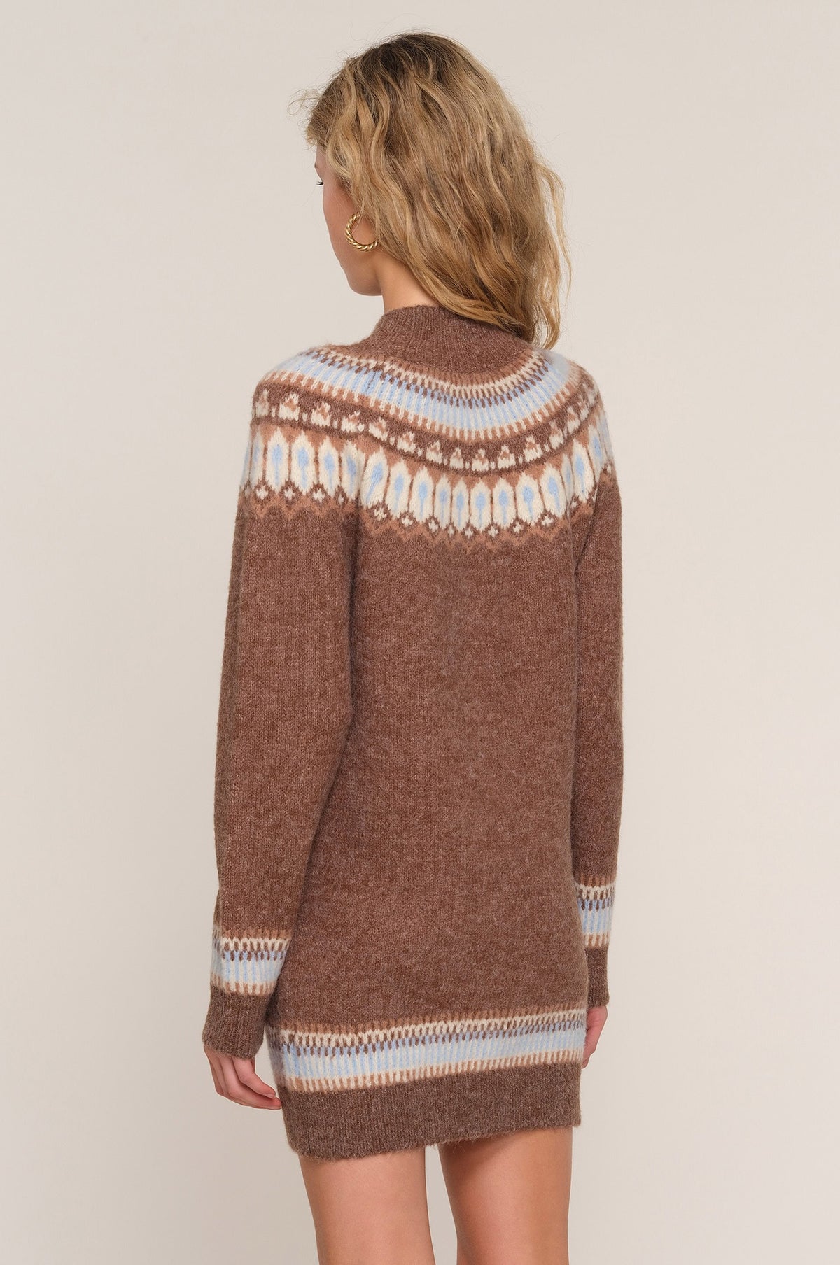 Roxas Mini Sweaterdress In Walnut