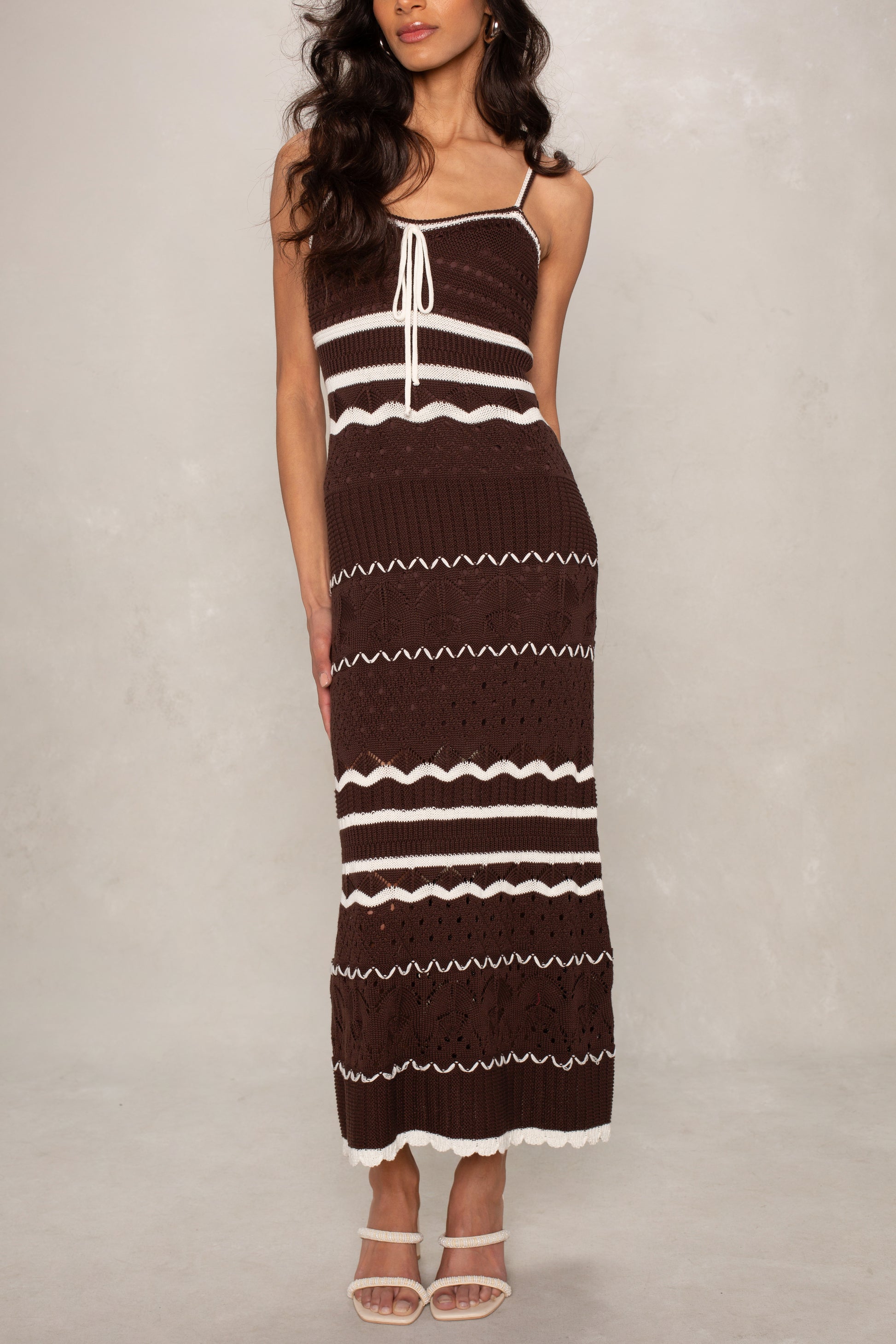 Harper Crochet Midi Dress - Cream Multi / S Harper Crochet Midi Dress - Cream Multi / S