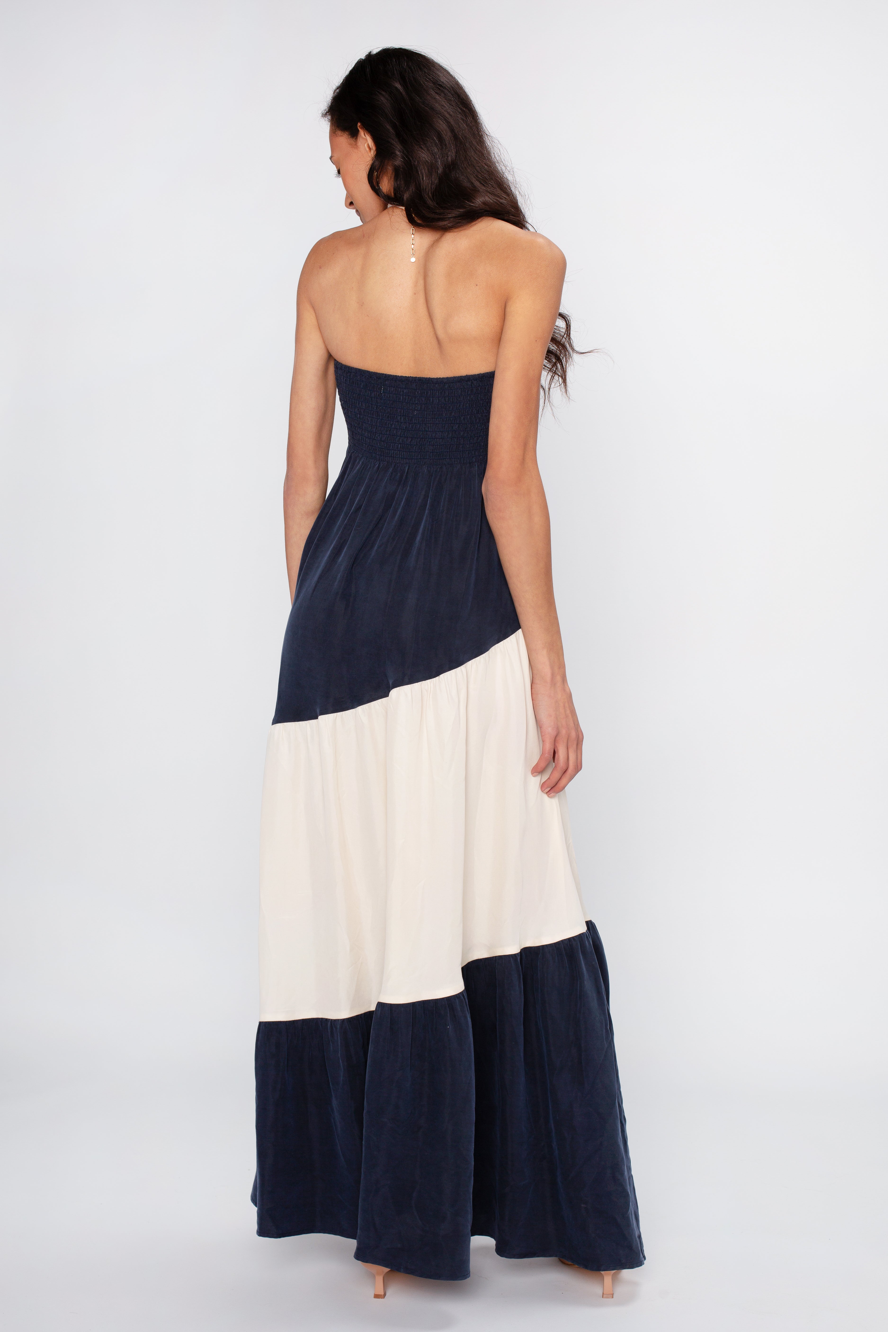 The Sashia Maxi Dress Navy Multi / S The Sashia Maxi Dress Navy Multi / S
